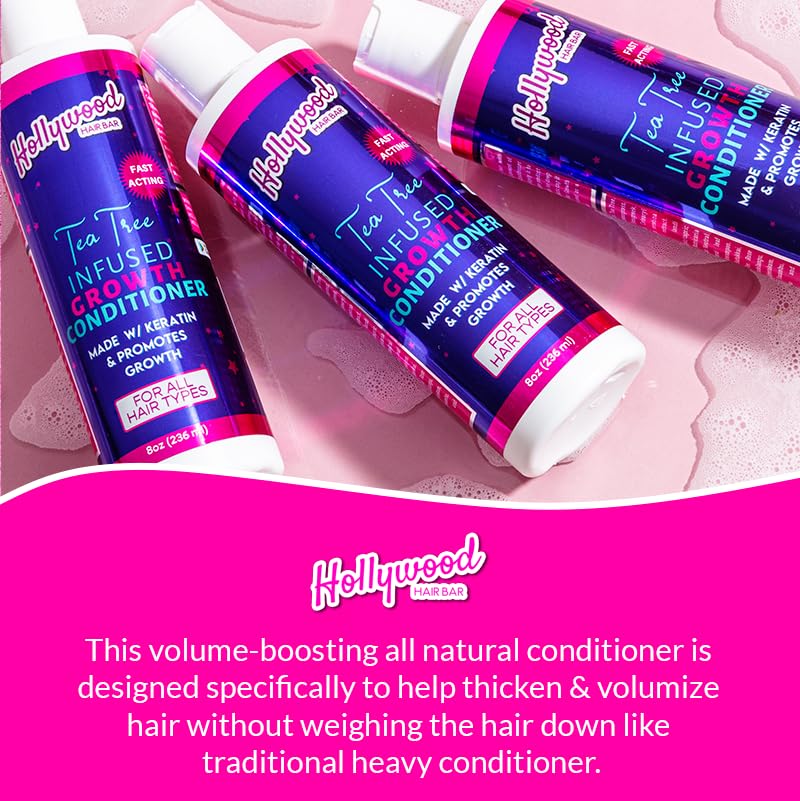 Hollywood Hair Bar Growth Conditioner Infused With Purified Water Tea Tree and - Thumbnail 3