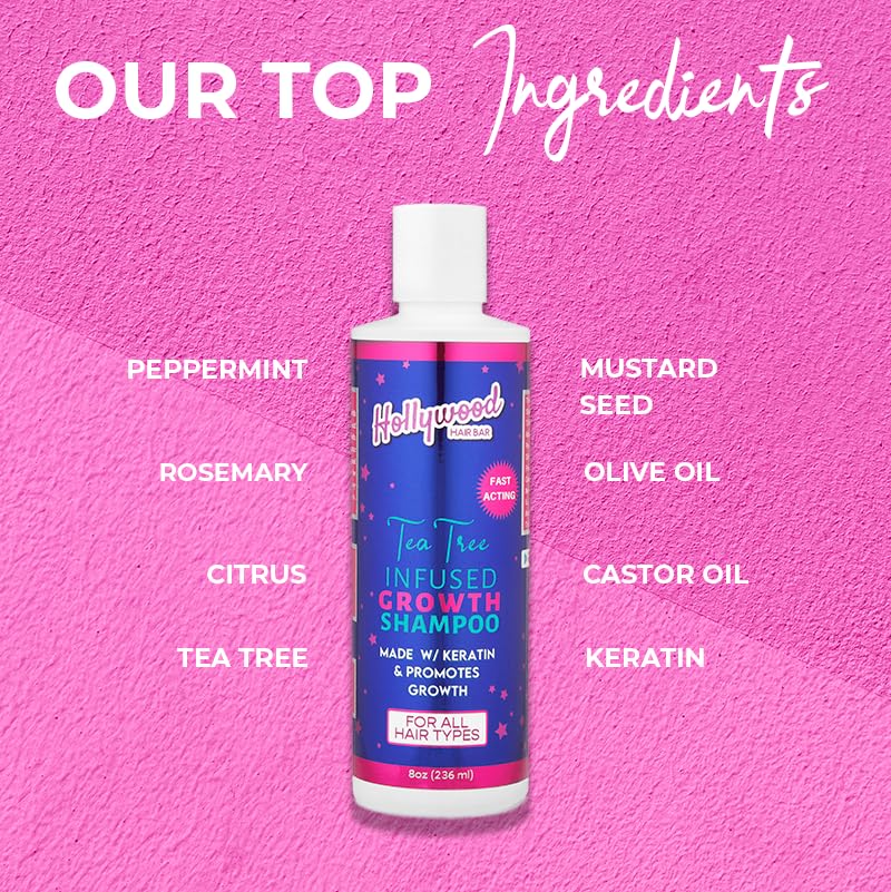 Hollywood Hair Bar Growth Shampoo Infused With Herbal Supplements Everyday Use - Thumbnail 3