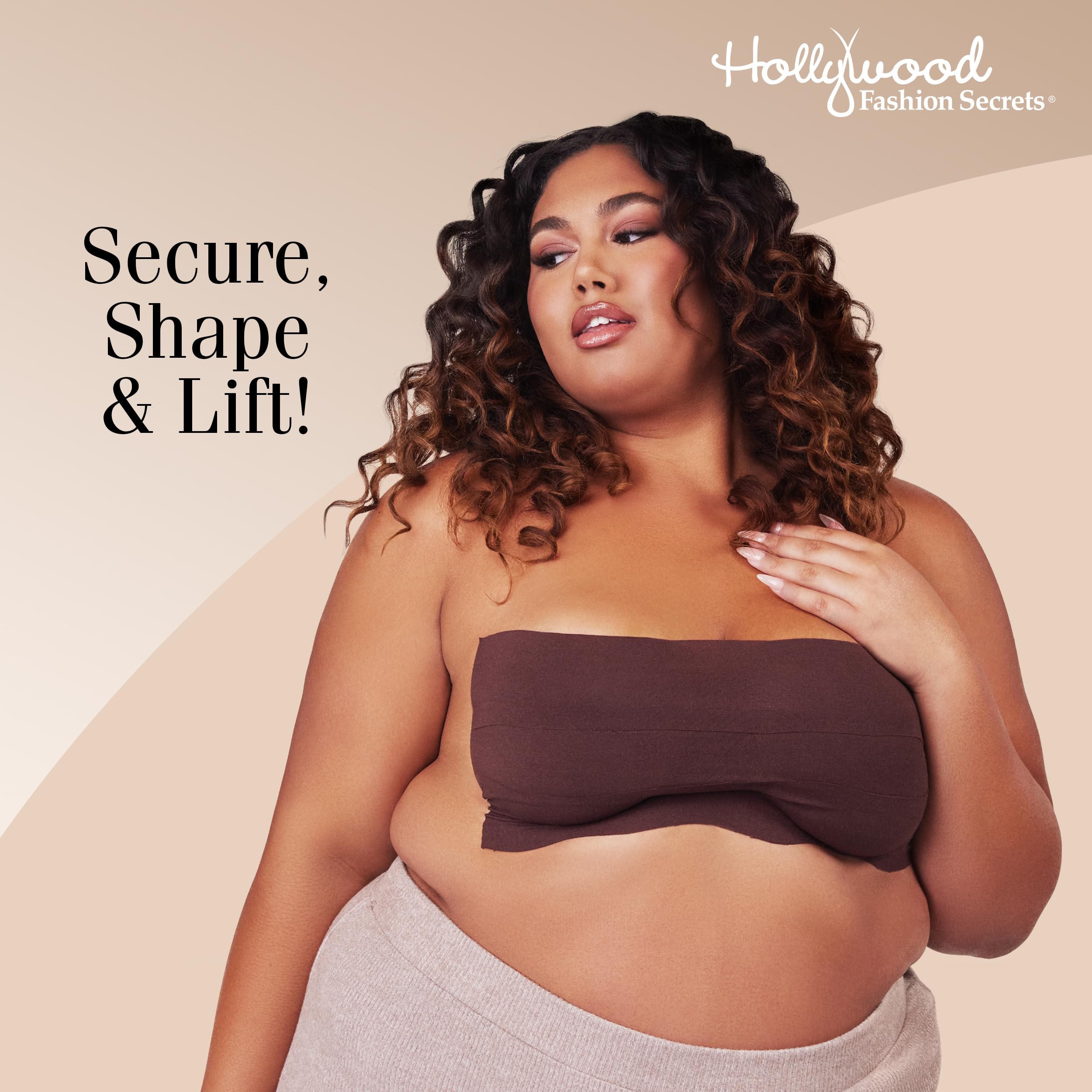 Hollywood Fashion Secrets Body Contour Tape Deep Skin Safe Breast Lift Shaping - Thumbnail 2