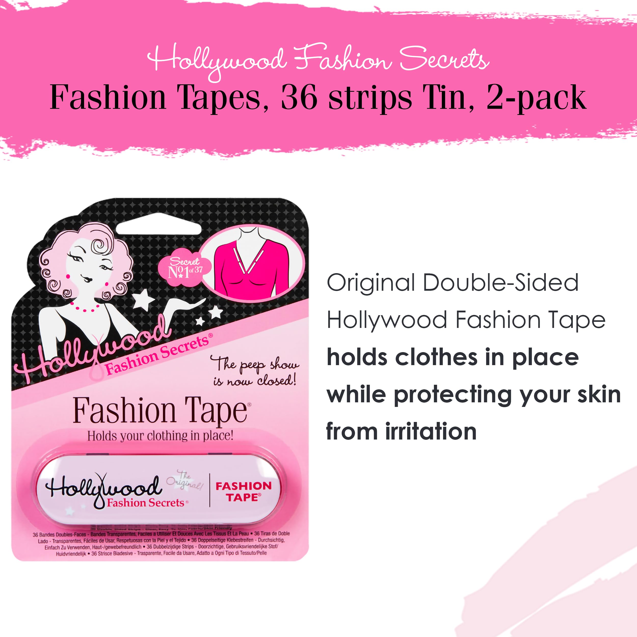 Hollywood Fashion Secrets Medical Quality Double Stick Fashion Tape 36 Strips - Thumbnail 3