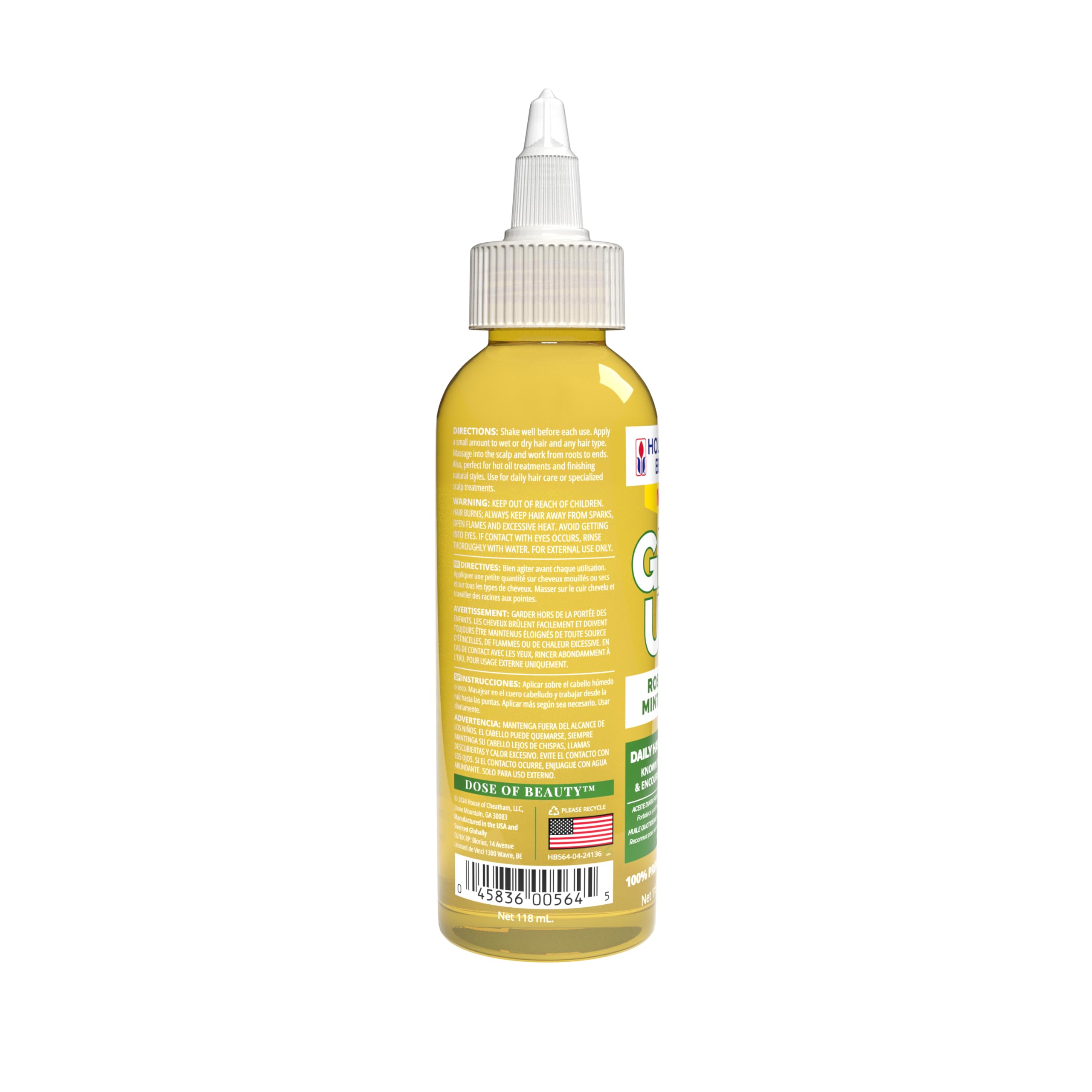 Hollywood Beauty Gro Up! Daily Hair Scalp Oil With Rosemary Mint and Biotin 4 - Thumbnail 2