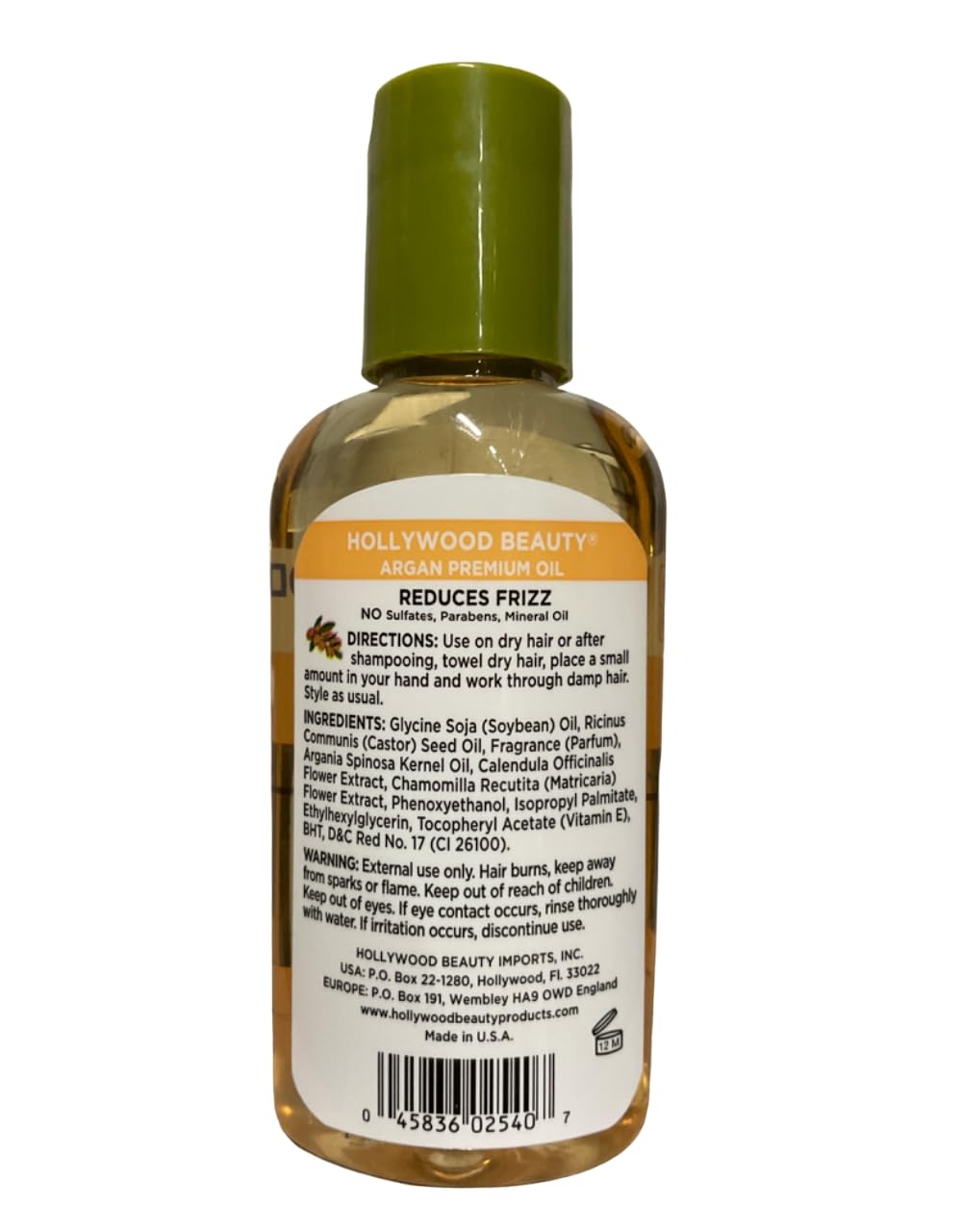 Hollywood Beauty Oil Argan Formula Gray 2 Fl Oz - Thumbnail 2