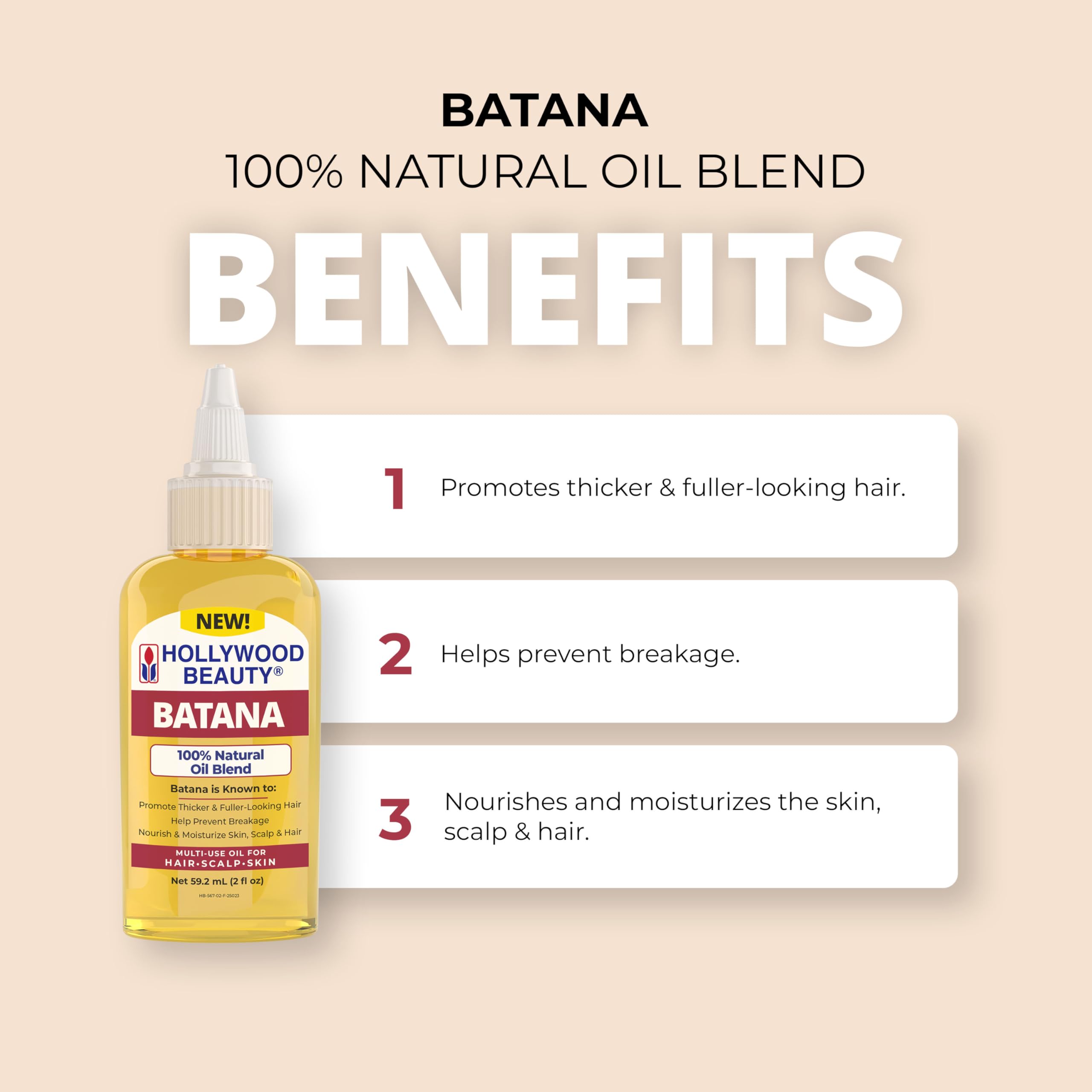 Hollywood Beauty Batana Oil for Hair Scalp and Skin - Thumbnail 3