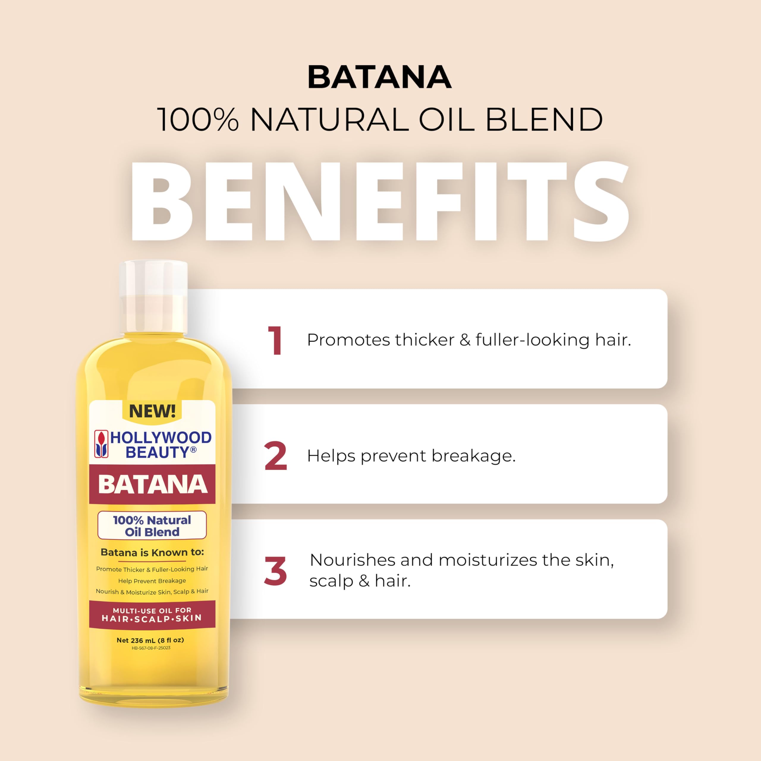 Hollywood Beauty Batana Oil for Hair Scalp and Skin - Thumbnail 3