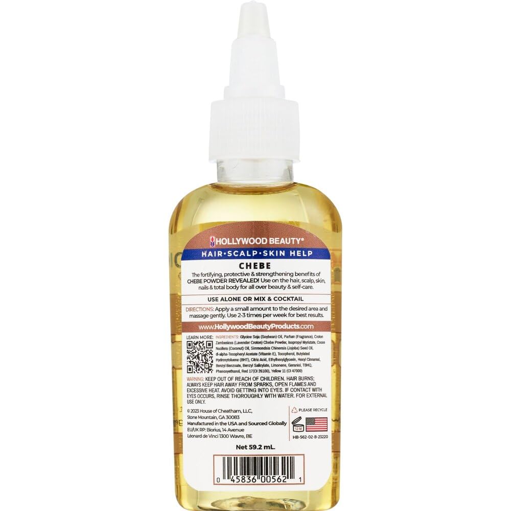 Hollywood Beauty Chebe Oil for Hair Scalp and Skin 2 Fl Oz Strengthens Hair - Thumbnail 2