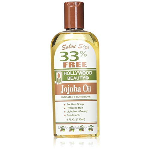 Hollywood Beauty Jojoba Hair Oil Bottle Light Non Greasy Hydrates Conditions - Thumbnail 2