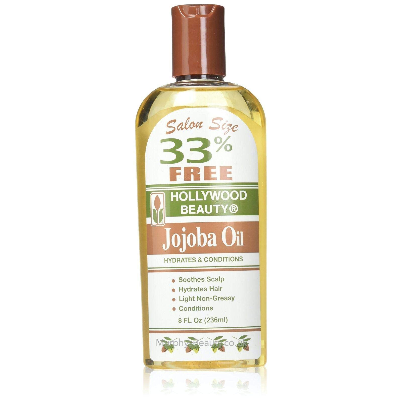 Hollywood Beauty Jojoba Hair Oil Bottle Light Non Greasy Hydrates Conditions