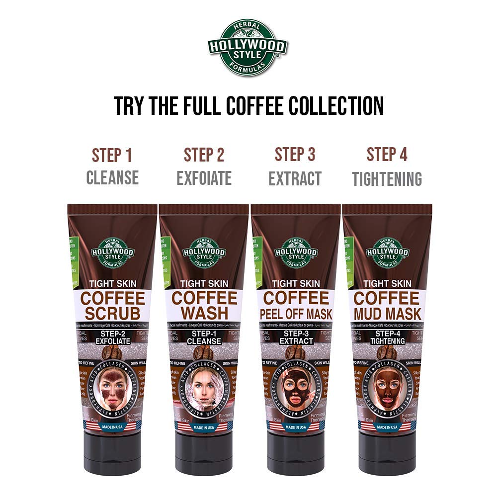 Hollywood Style Tight Skin Exfoliating Coffee Peel Off Mask Firmer Softer and - Thumbnail 3