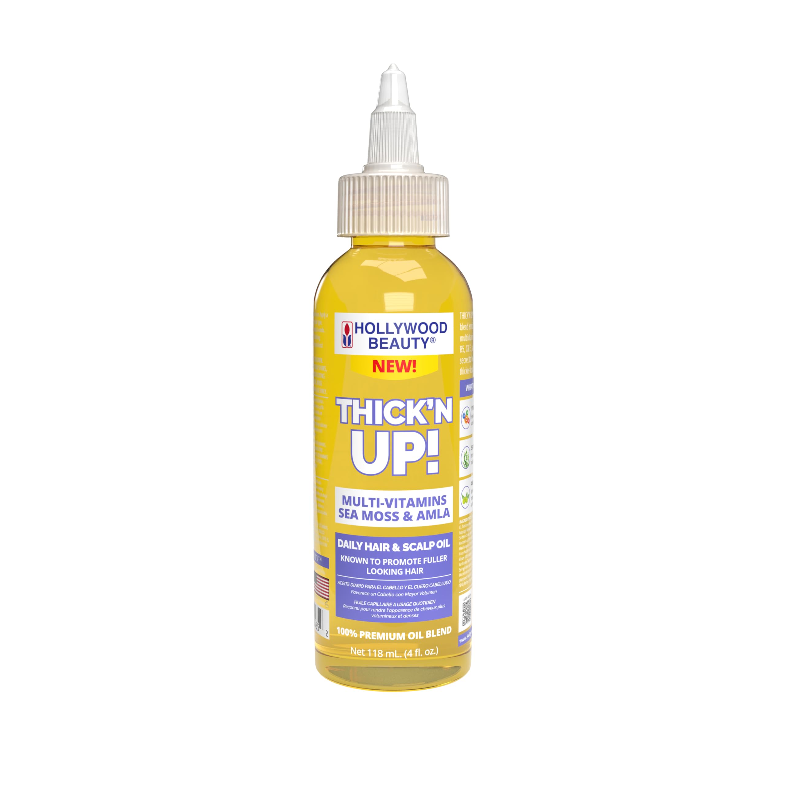 Hollywood Beauty Thick’n Up! Daily Hair Scalp Oil With Multi Vitamins Sea Moss