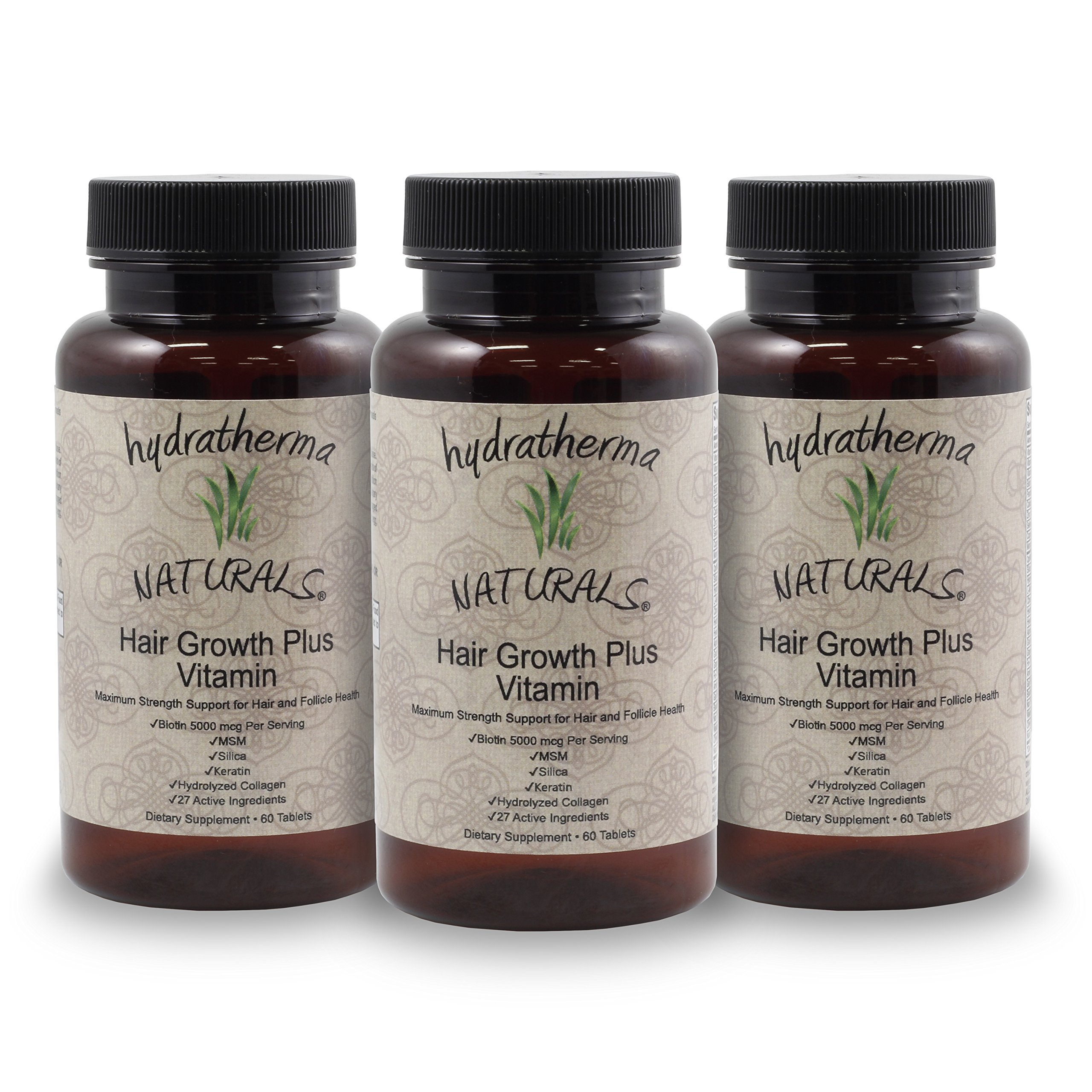 Hydratherma Naturals Hair Growth Plus Vitamin With 5000mcg Biotin To Support - Thumbnail 2