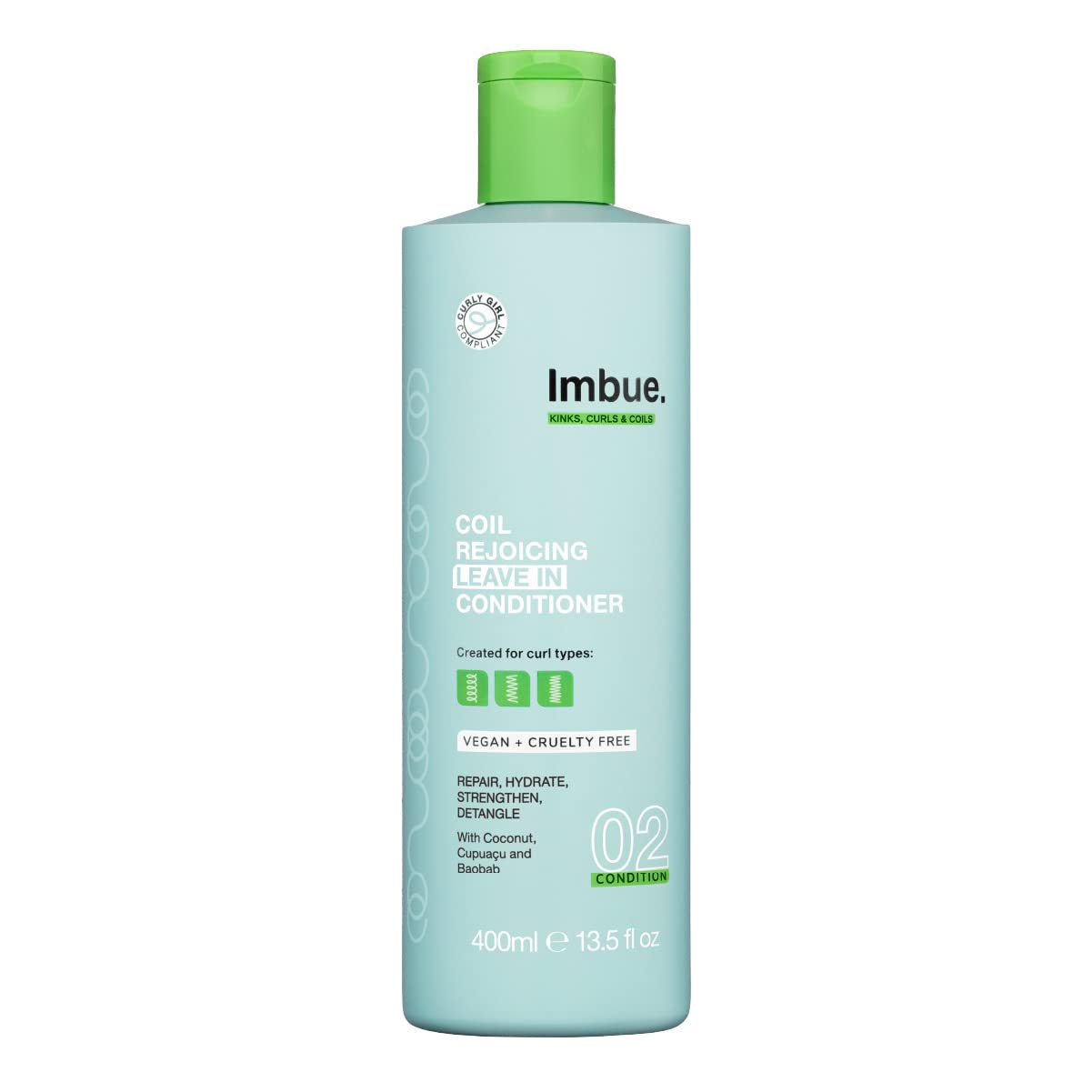 Imbue Leave In Curly Hair Conditioner 4a 4c Natural Hair Friendly 13.5 Fl Oz - Thumbnail 3