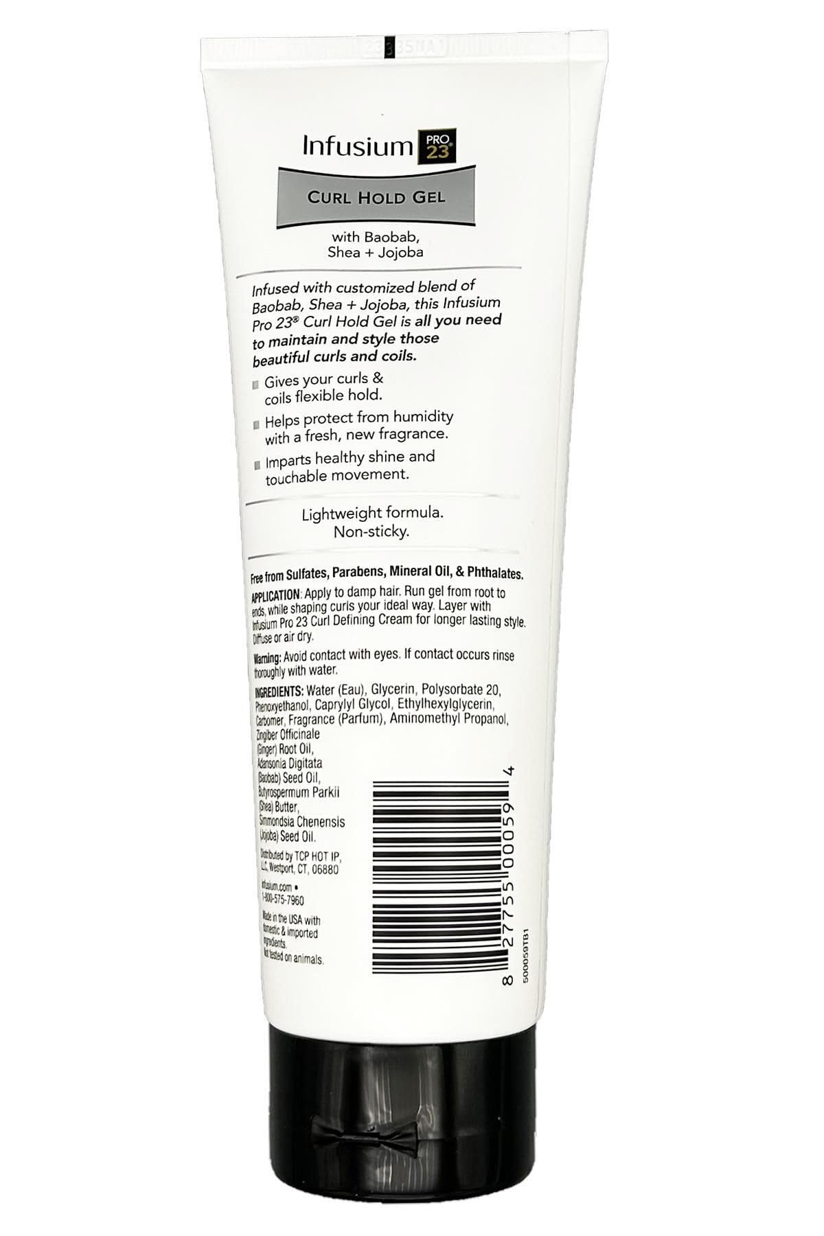 Infusium 23 Curl Hold Gel With Baobab Shea and Jojoba . White 8 oz - Thumbnail 2