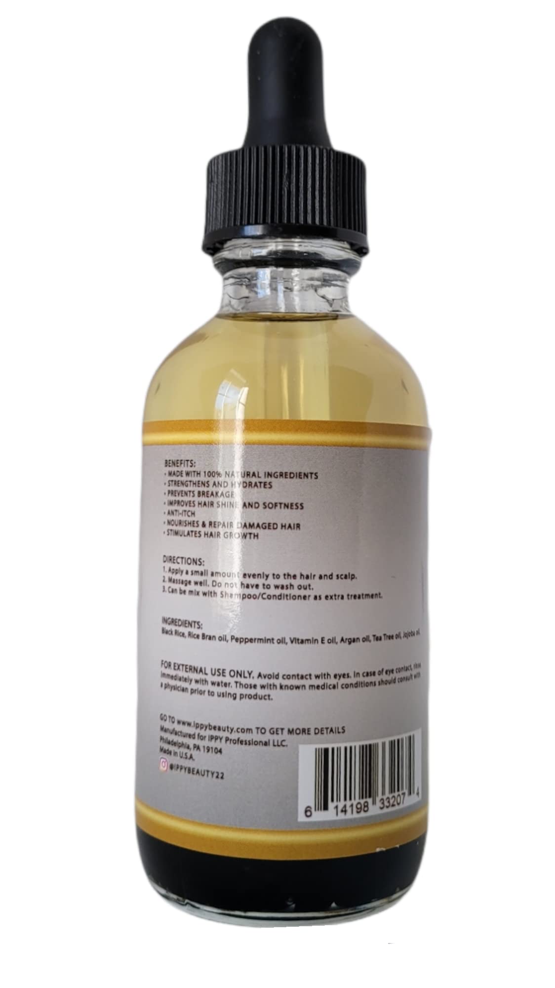 Ippy Black Rice Peppermint Extreme Powerful Dropper Oil 2 oz - Thumbnail 2