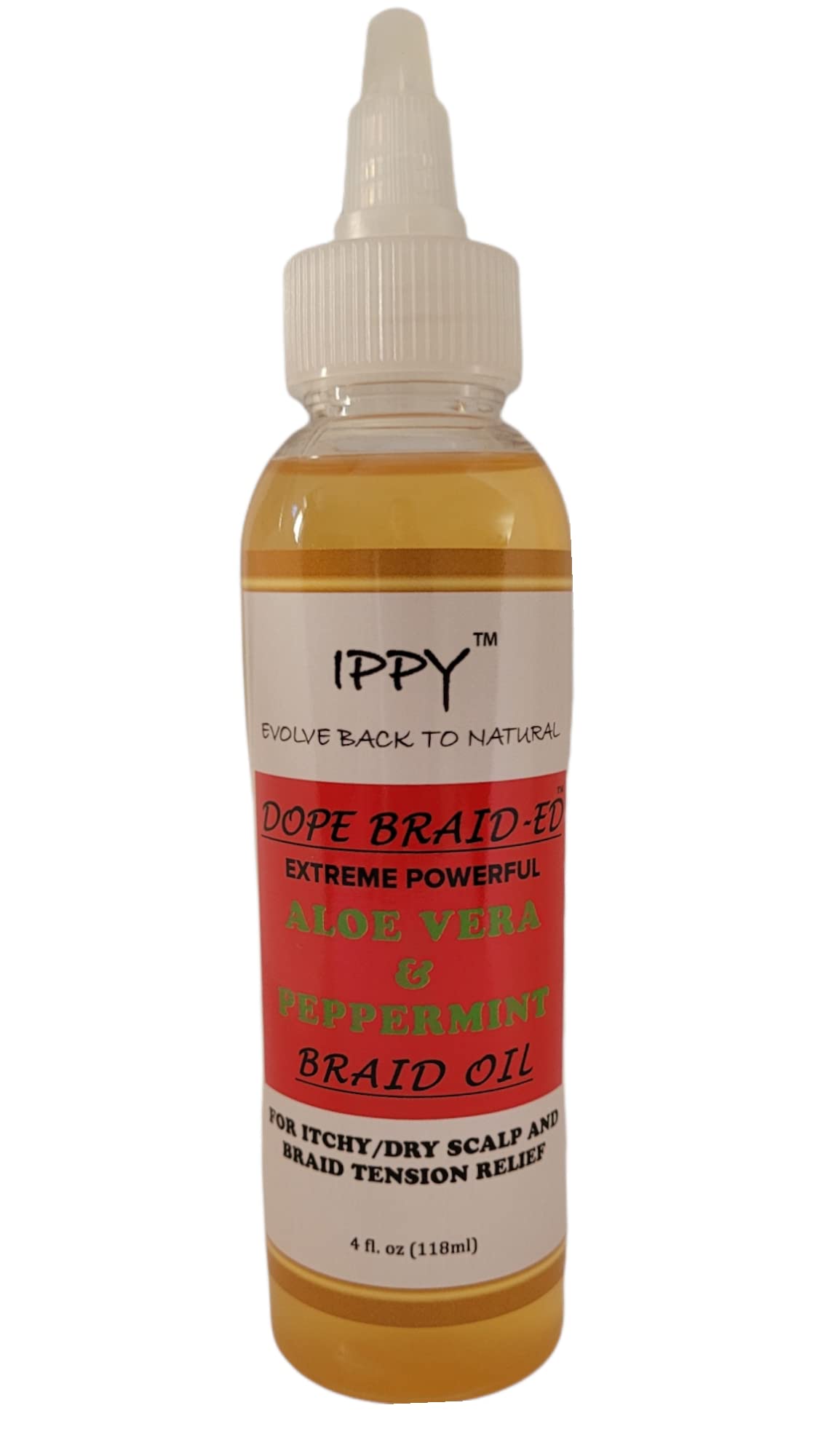 Ippy Dope Braid~ed Aloe Vera Peppermint Braid Oil 4 oz - Thumbnail 2