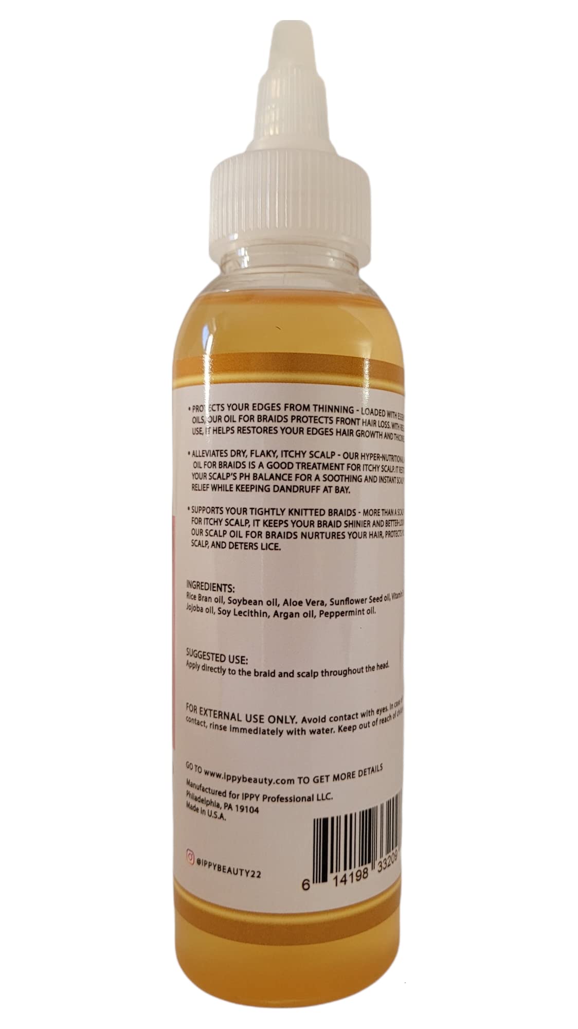 Ippy Dope Braid~ed Aloe Vera Peppermint Braid Oil 4 oz - Thumbnail 3