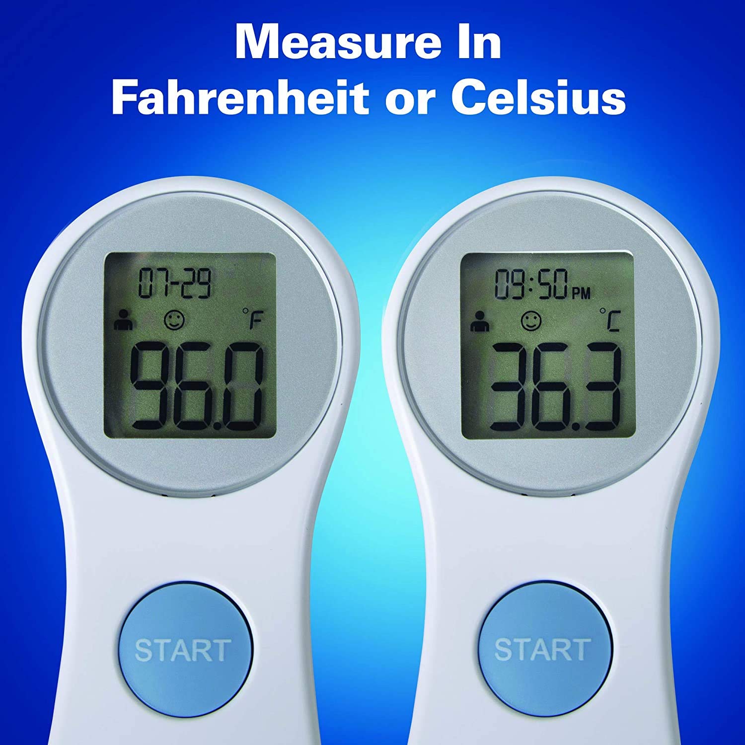 Digital Forehead Thermometer Infrared White - Thumbnail 3