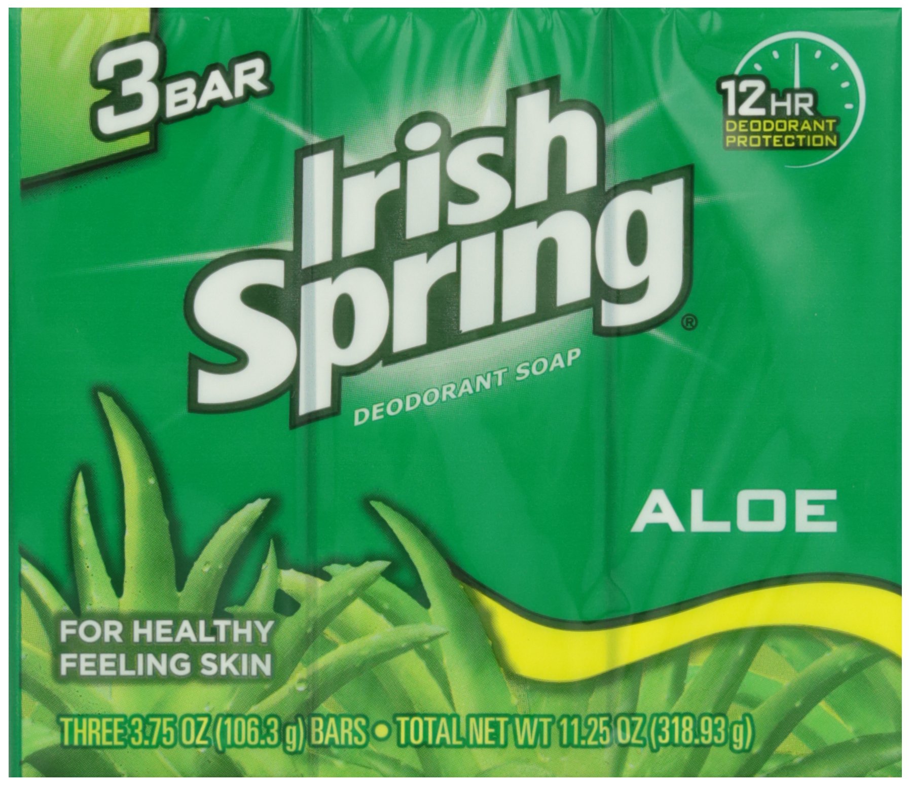 Irish Spring Deodorant Bath Bar Aloe 3 Count 3.75 oz - Thumbnail 2