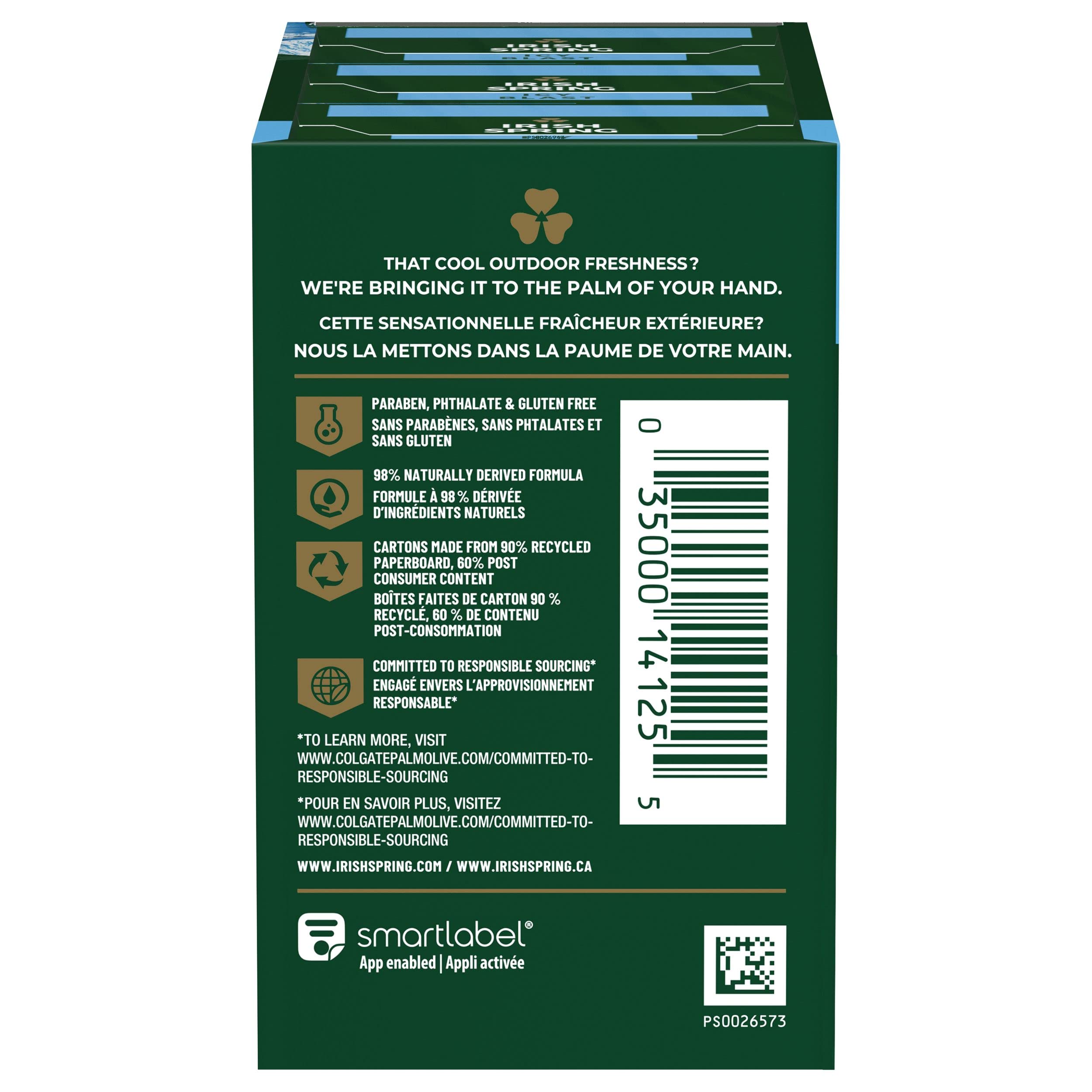 Irish Spring Bath Bar 3 X Bars Icy Blast 3.75 oz - Thumbnail 2