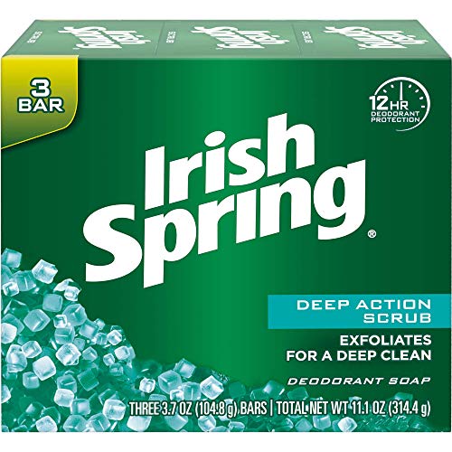 Irish Spring Deep Action Scrub Deodorant Soap By 3 Count Fresh 11.1 oz - Thumbnail 3