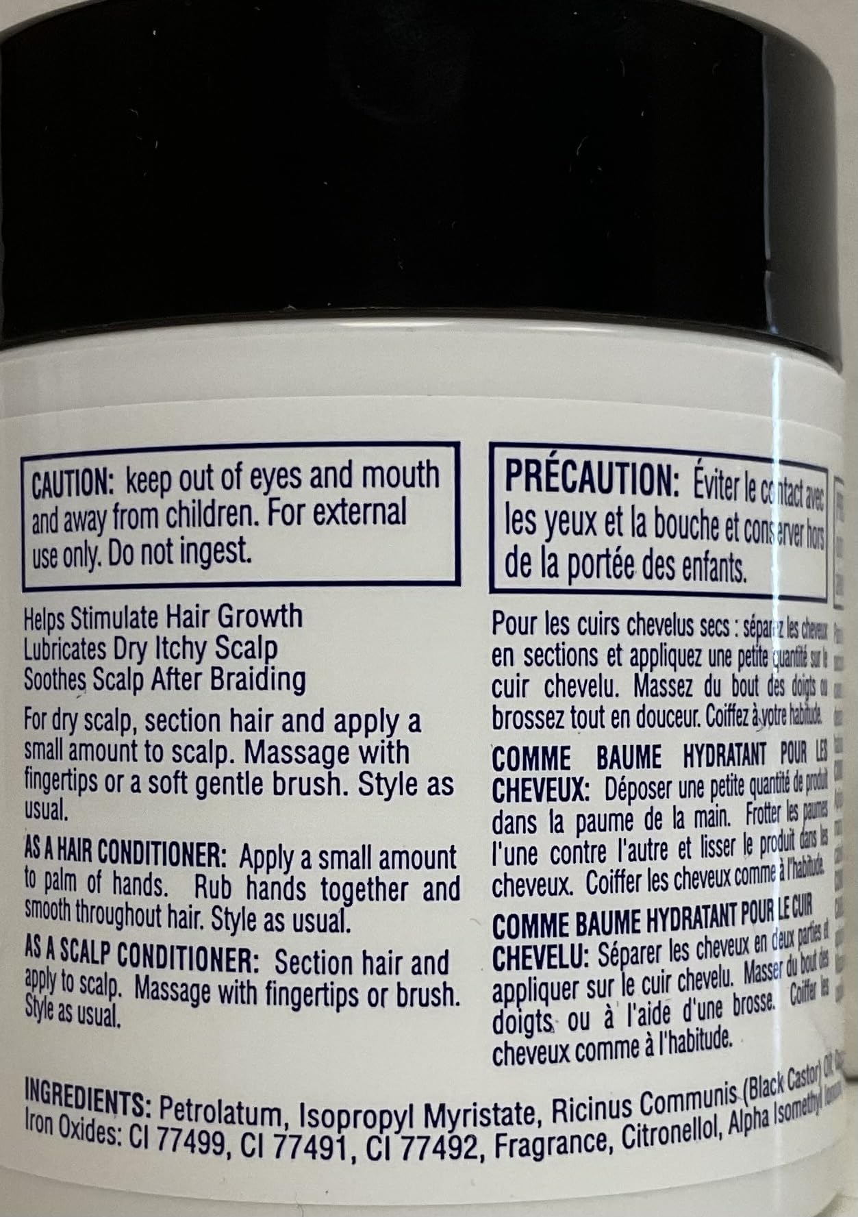 Isoplus Black Castor Oil Coconut Oil Hair Scalp Conditioner 5.25 oz