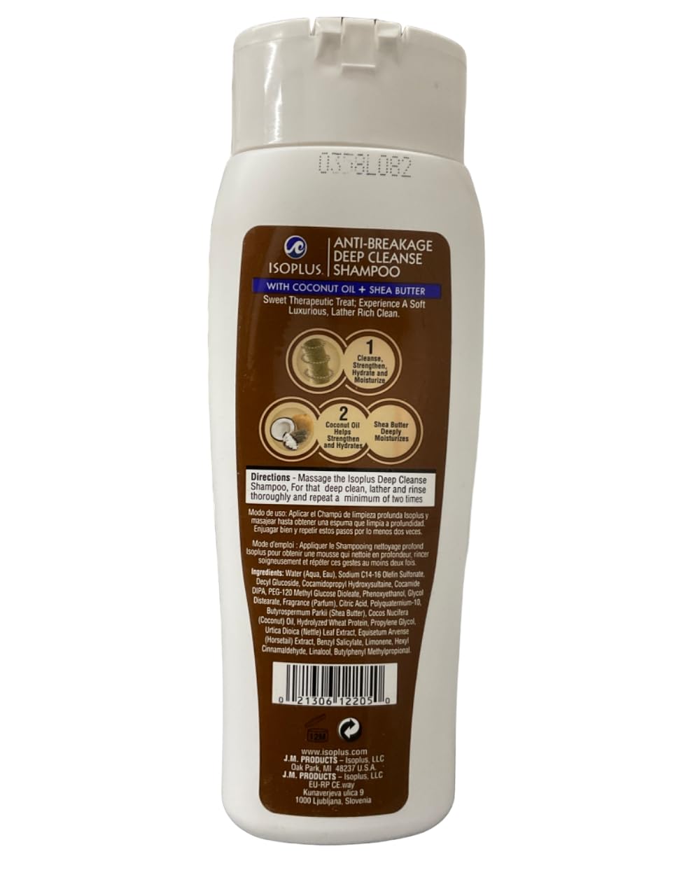 Isoplus Deep Cleanse Shampoo With Coconut Oil Shea Butter 13.5 oz