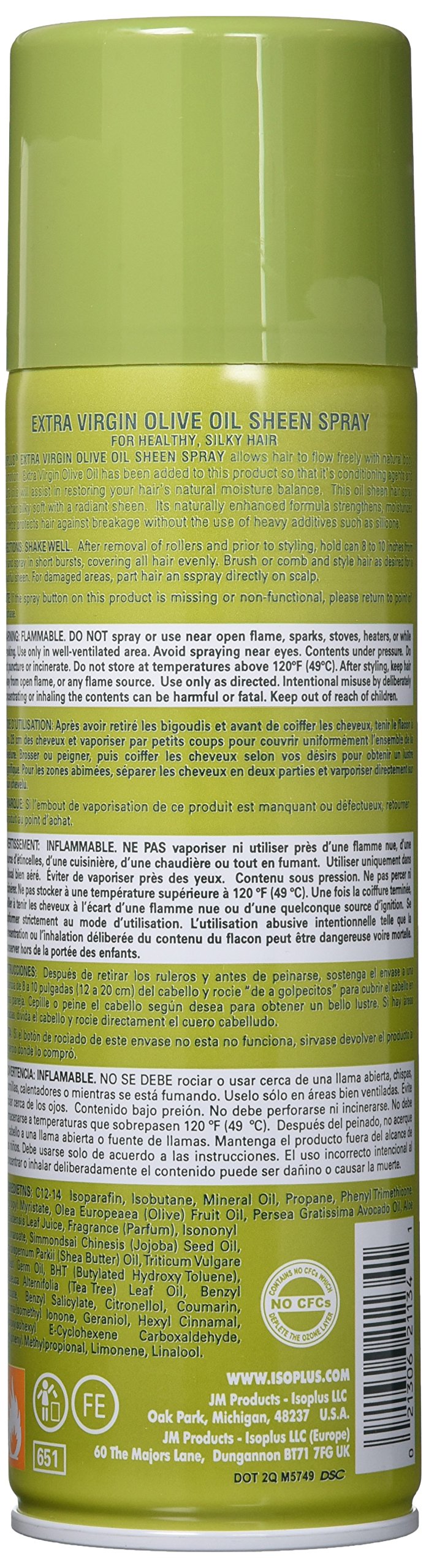 Isoplus Extra Virgin Olive Oil Sheen Aerosol 11 oz - Thumbnail 2