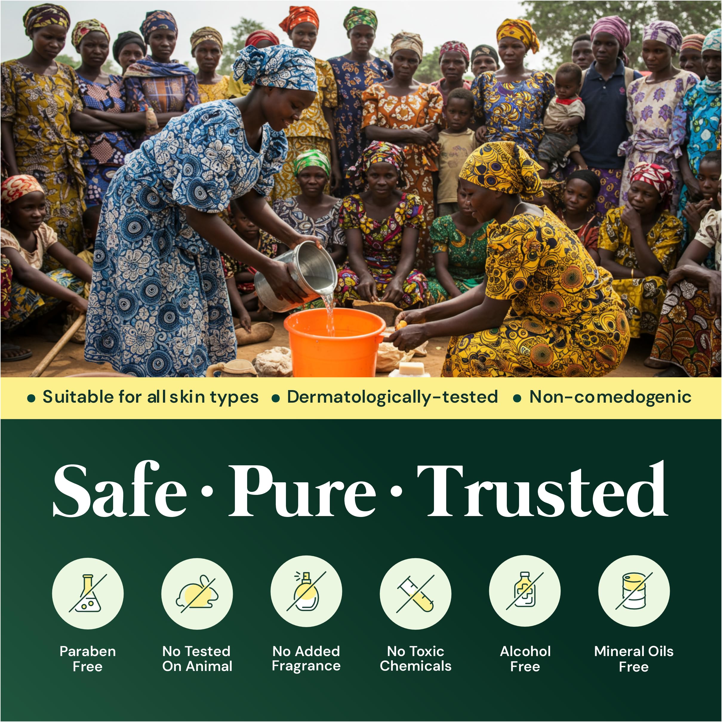 It's Pure Natural African Black Soap Bars With African Honey Organic Raw Soap - Thumbnail 2