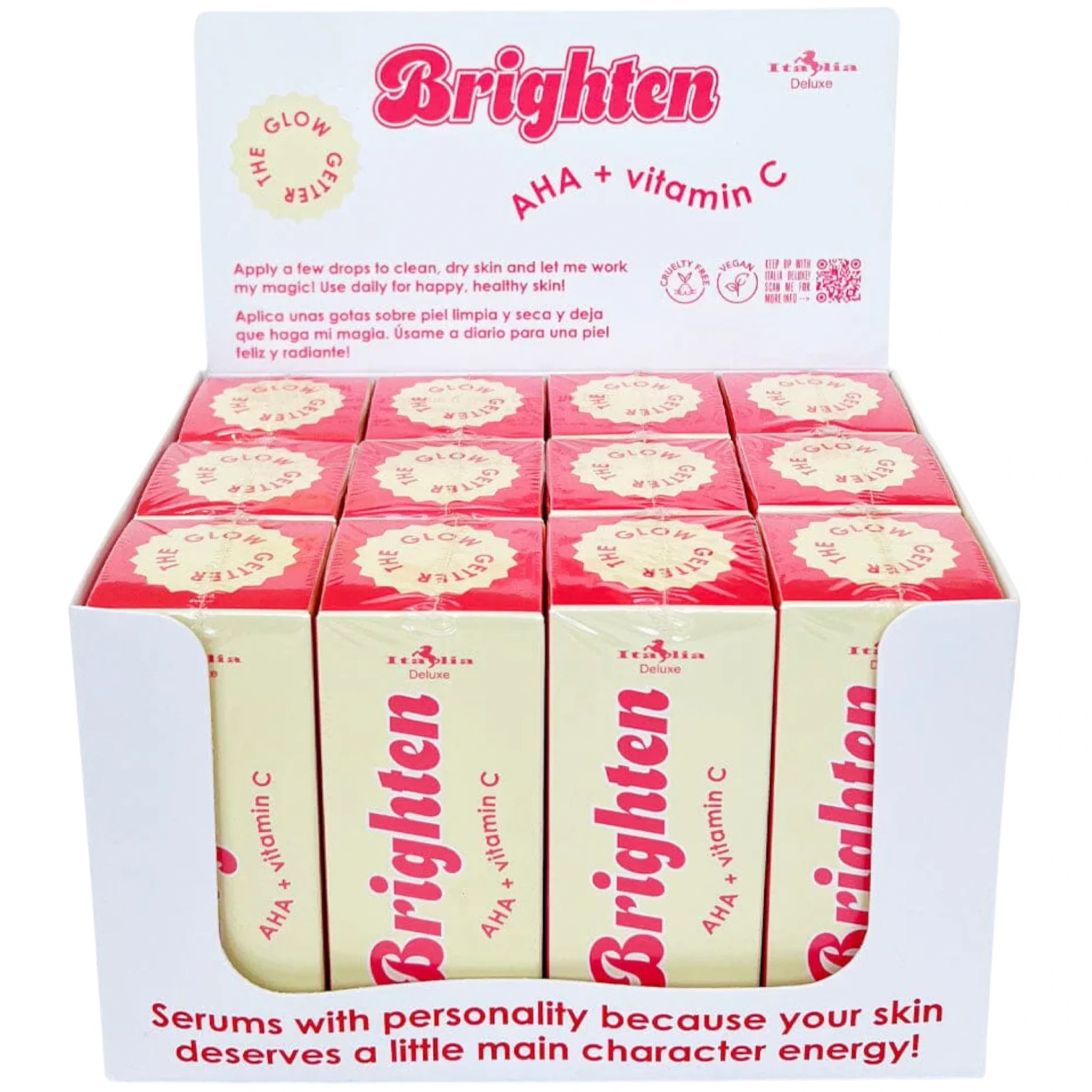 (12-pack) Italia Deluxe Brighten - Aha + Vitamin C