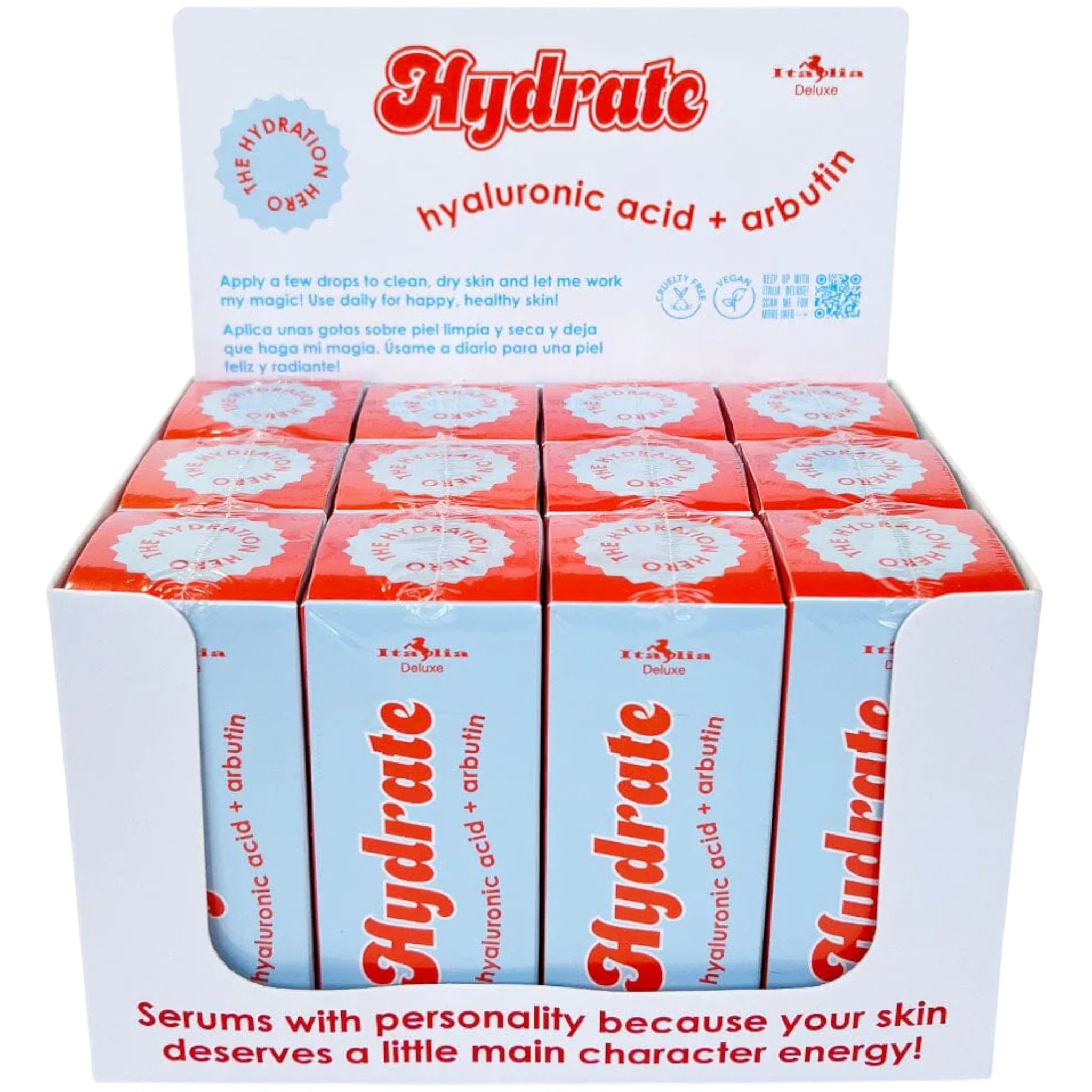 (12-pack) Italia Deluxe Hydrate Hyaluronic Acid + Arbutin
