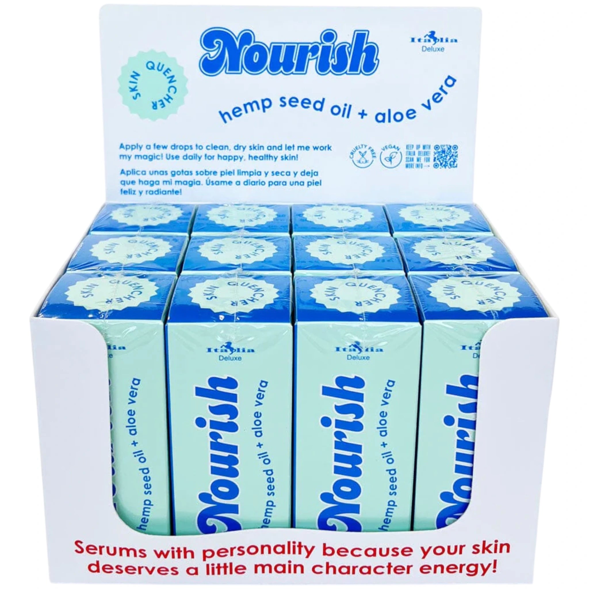 (12-pack) Italia Deluxe Nourish - Hemp Seed Oil + Aloe Vera