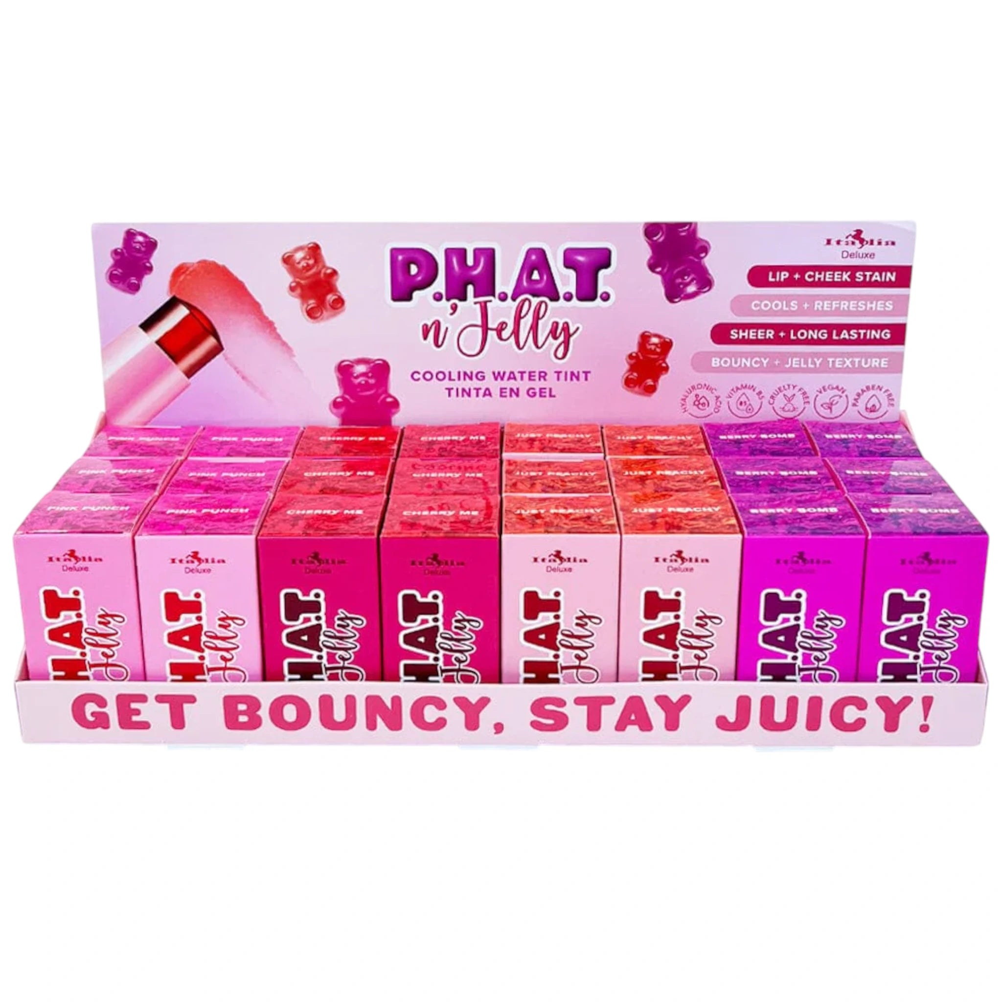 (24-pack) Italia Deluxe P.H.A.T. N' Jelly Cooling Water Tint