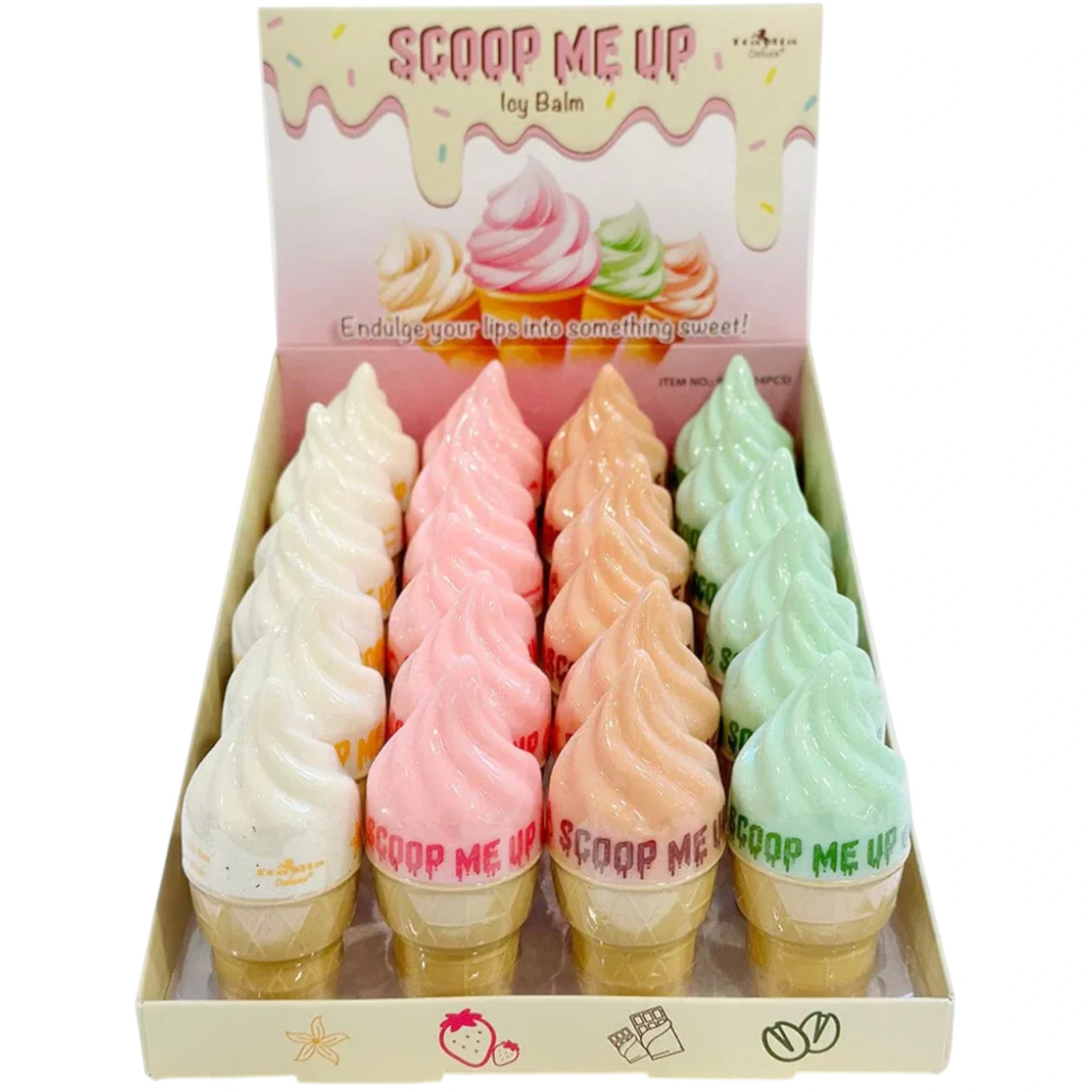 (24-pack) Italia Deluxe Scoop Me Up Icy Balm