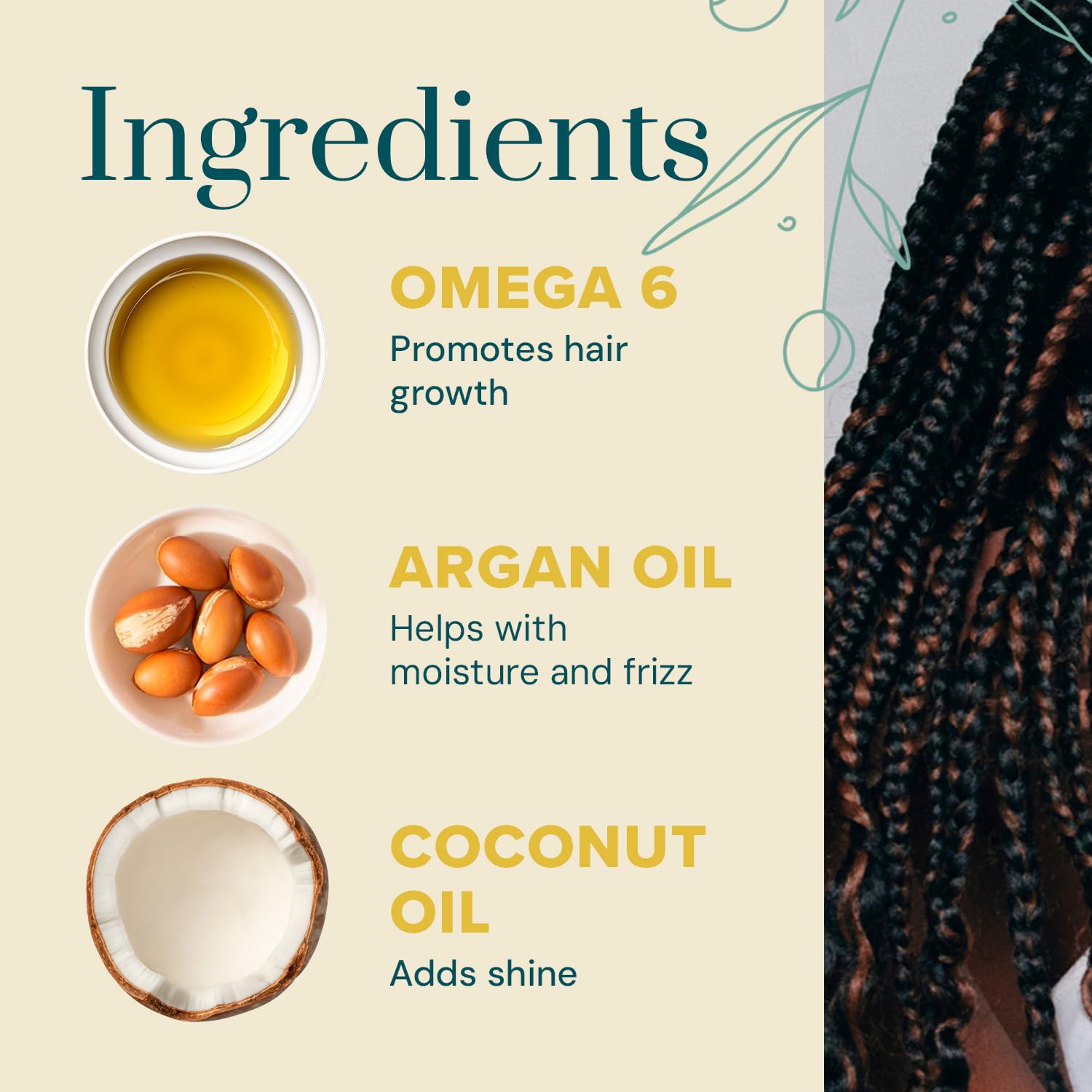 J. Amila Braiding N Shining Gel Extreme Hold Moisture Rich Flake Free Natural - Thumbnail 3