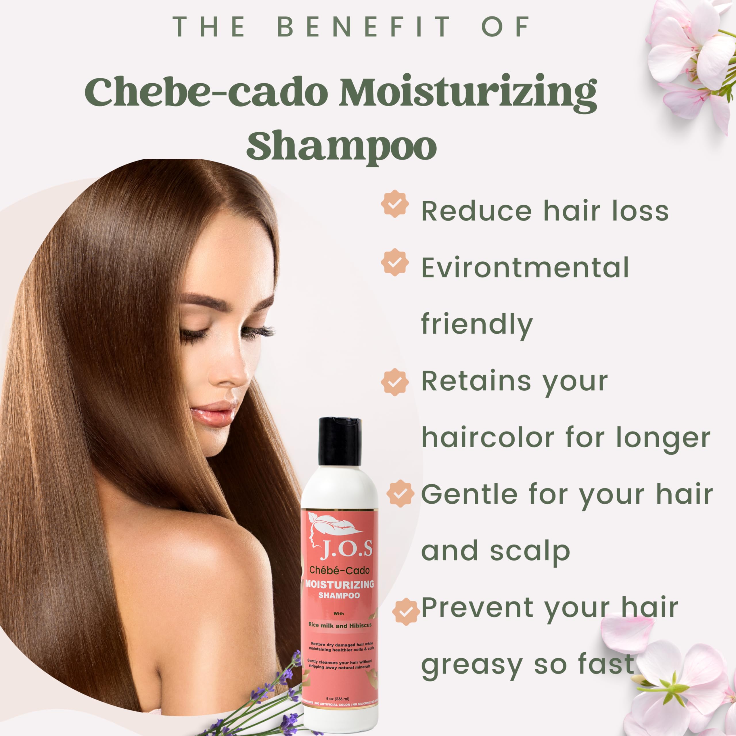 J'organic Solutions Chebe Cado Moisture Boost Shampoo Ultra Hydrating With - Thumbnail 2