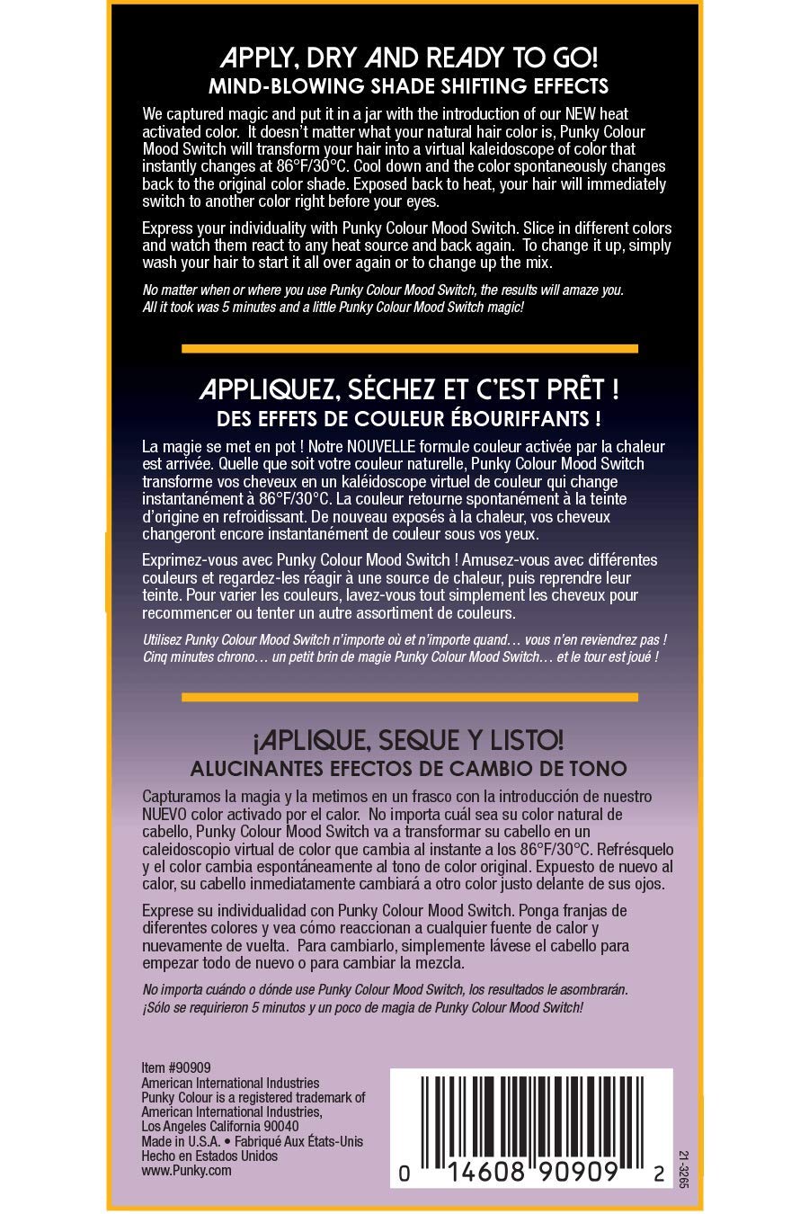 Punky Colour Black To Lilac Mood Switch Heat Activated Hair Color Change - Thumbnail 3