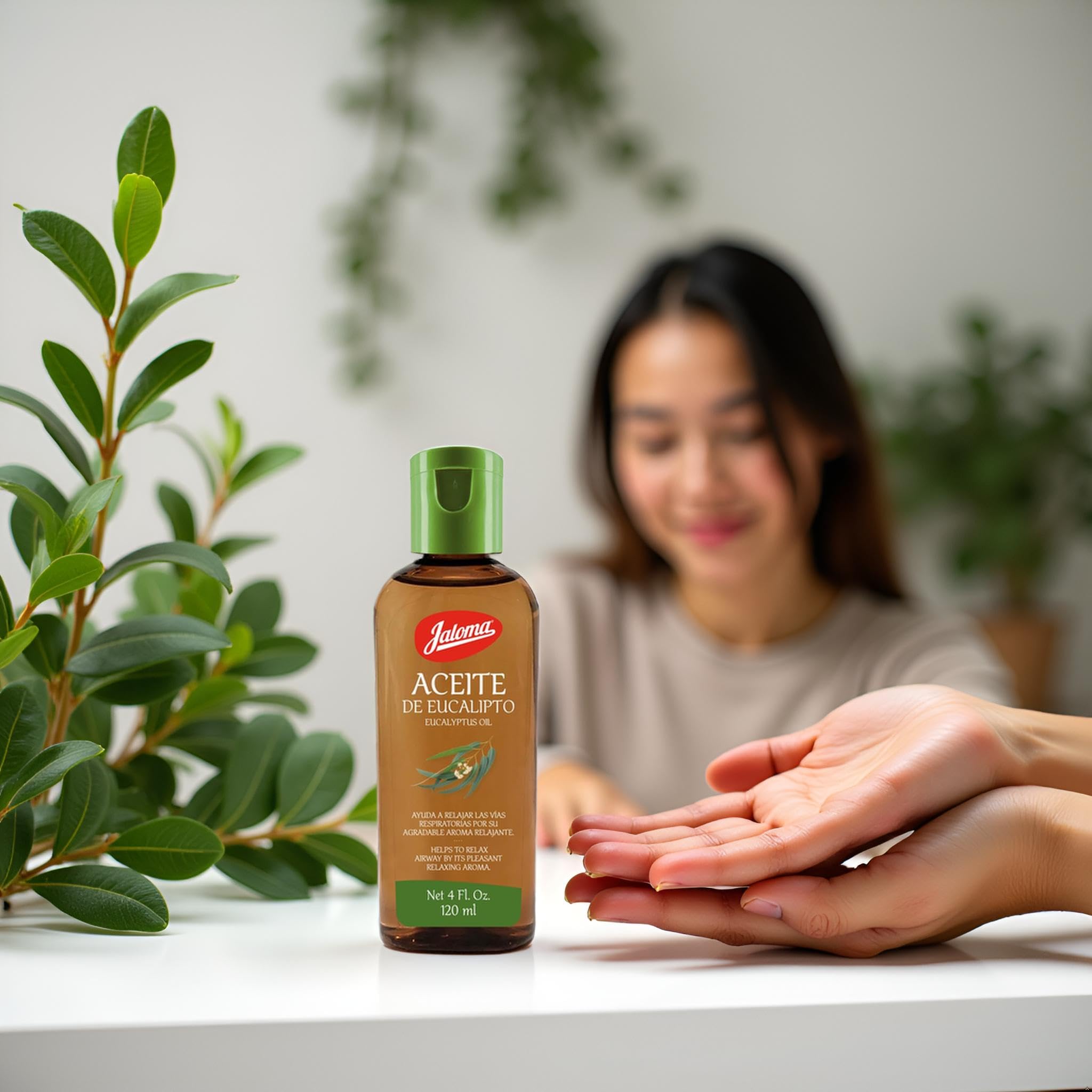 Jaloma Eucalyptus Oil Moisturizing and Refreshing Skin Care Oil 4fl Oz Bottle.