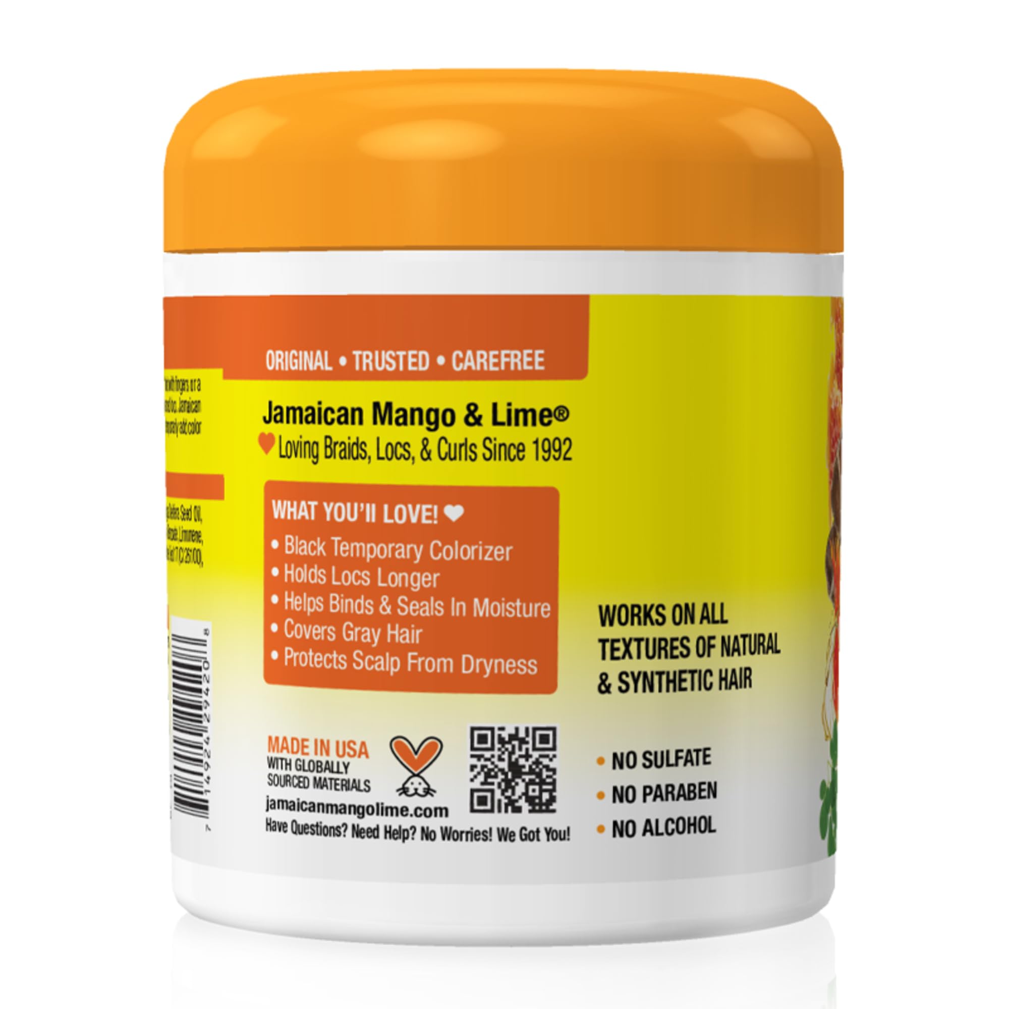 Jamaican Mango Lime Black Wax Temporary Black Hair Color Locking Wax for Locs - Thumbnail 2