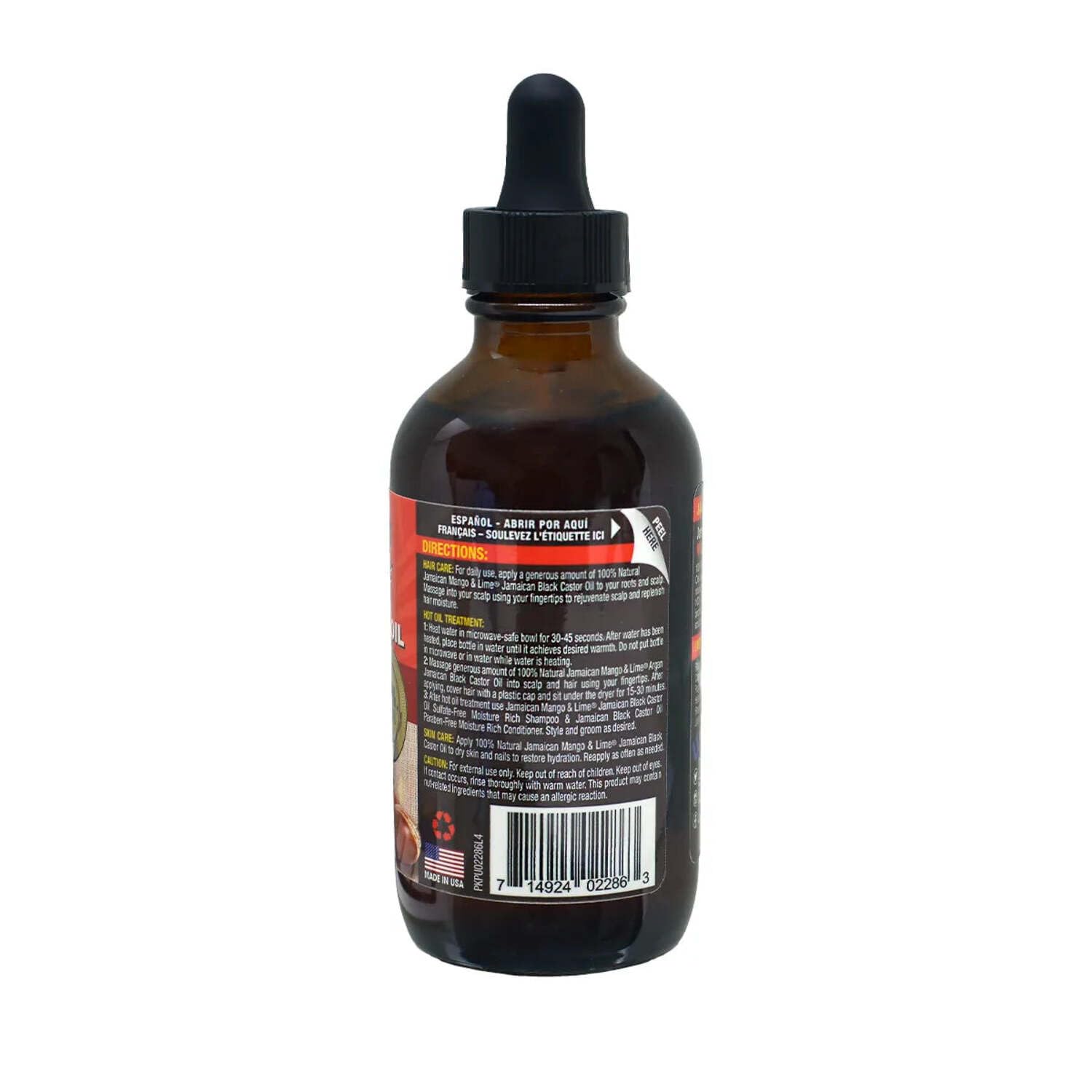 Jamaican Mango Lime Black Castor Oil Hair Scalp Oil for Locs Braids Twists - Thumbnail 2