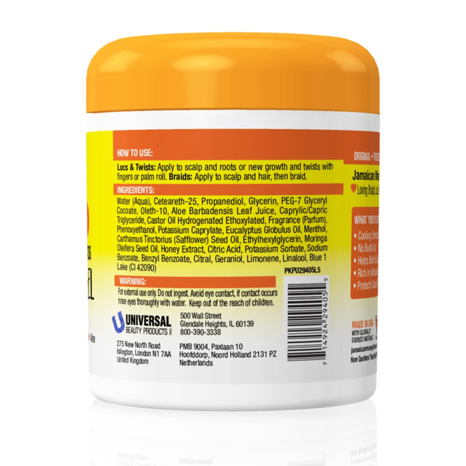 Jamaican Mango Lime Love Your Locs Cool Scalp Gel Strong Hold Gel for Braids - Thumbnail 3