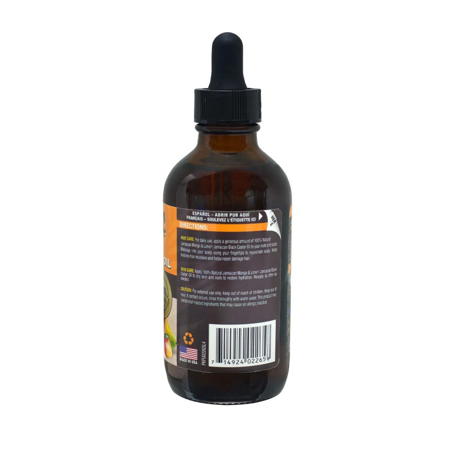 Jamaican Mango Lime Black Castor Oil Hair Scalp Oil for Locs Braids Twists - Thumbnail 2