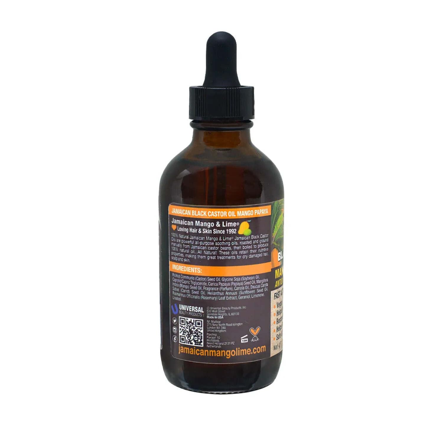 Jamaican Mango Lime Black Castor Oil Hair Scalp Oil for Locs Braids Twists - Thumbnail 3