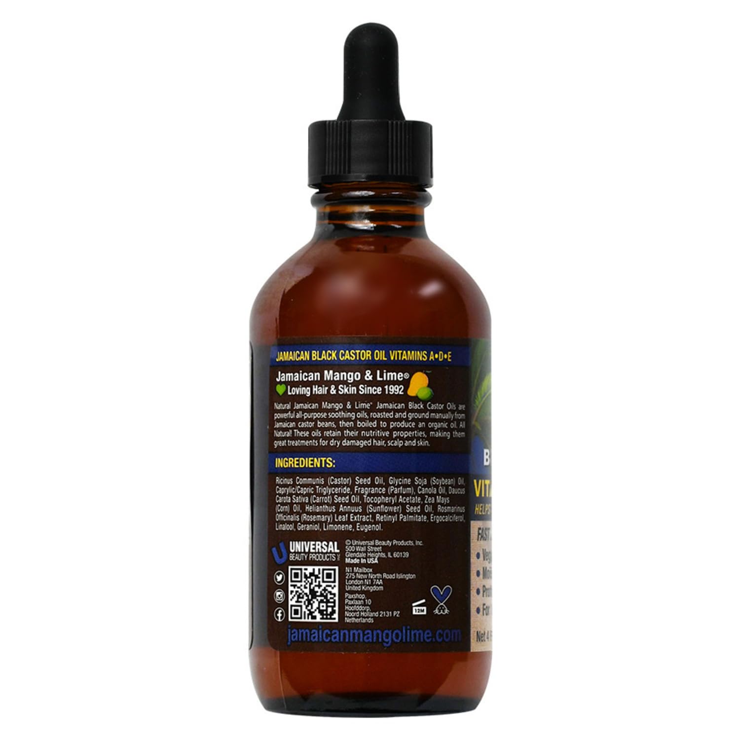 Jamaican Mango Lime Black Castor Oil Hair Scalp Oil for Locs Braids Twists - Thumbnail 2