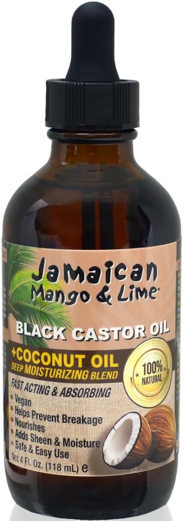 Jamaican Mango Lime Black Castor Oil Hair Scalp Oil for Locs Braids Twists - Thumbnail 2