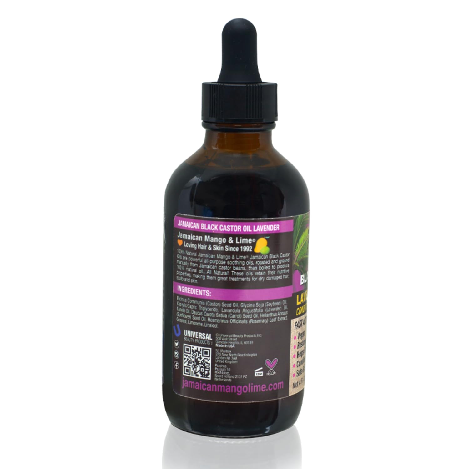 Jamaican Mango Lime Black Castor Oil Hair Scalp Oil for Locs Braids Twists - Thumbnail 2