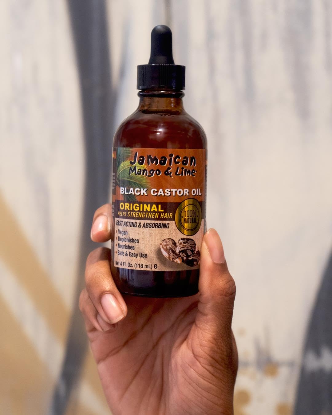 Jamaican Mango Lime Black Castor Oil Hair Scalp Oil for Locs Braids Twists - Thumbnail 3