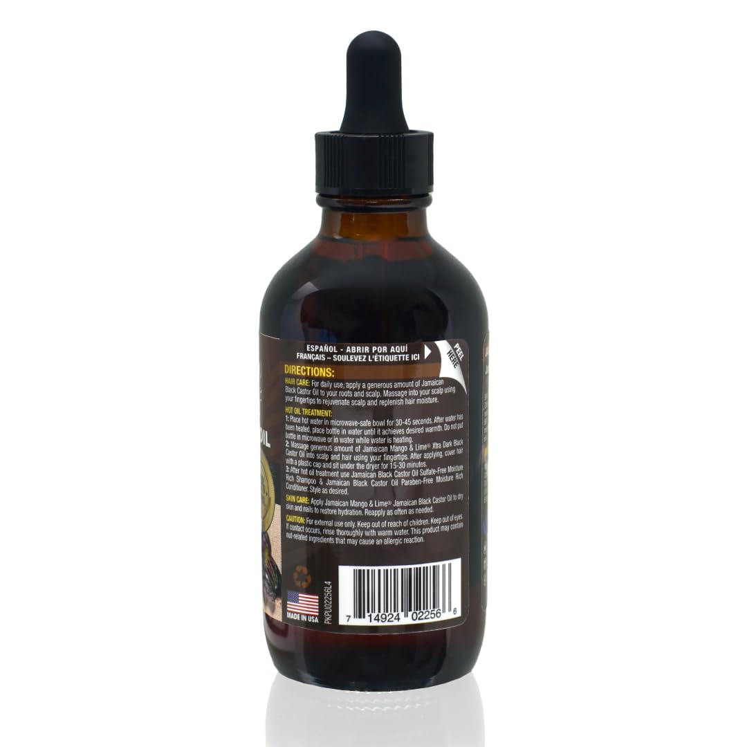 Jamaican Mango Lime Black Castor Oil Hair Scalp Oil for Locs Braids Twists - Thumbnail 2