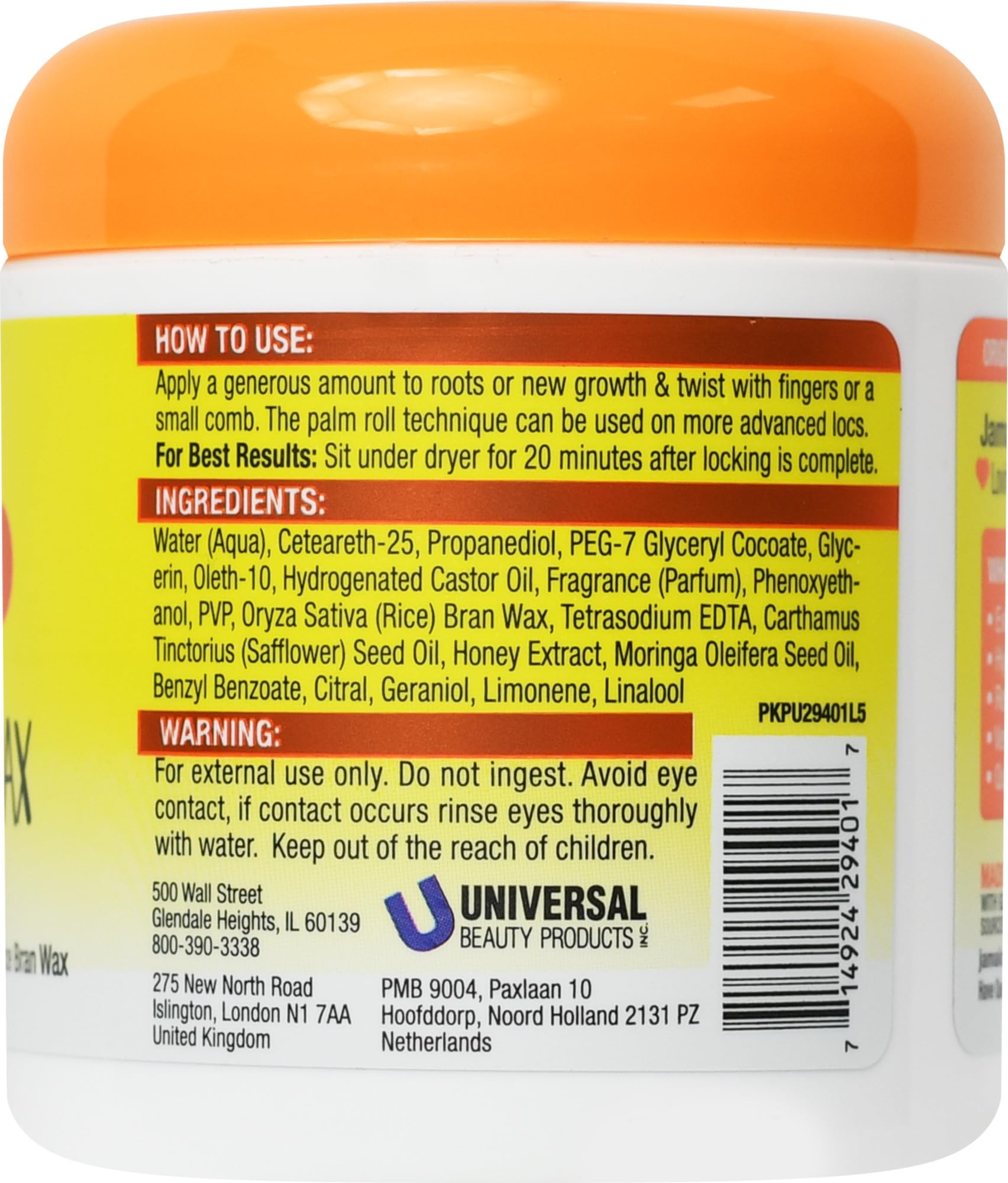 Jamaican Mango Lime Love Your Locs Locking Firm Wax Strong Hold Styling Wax for - Thumbnail 3