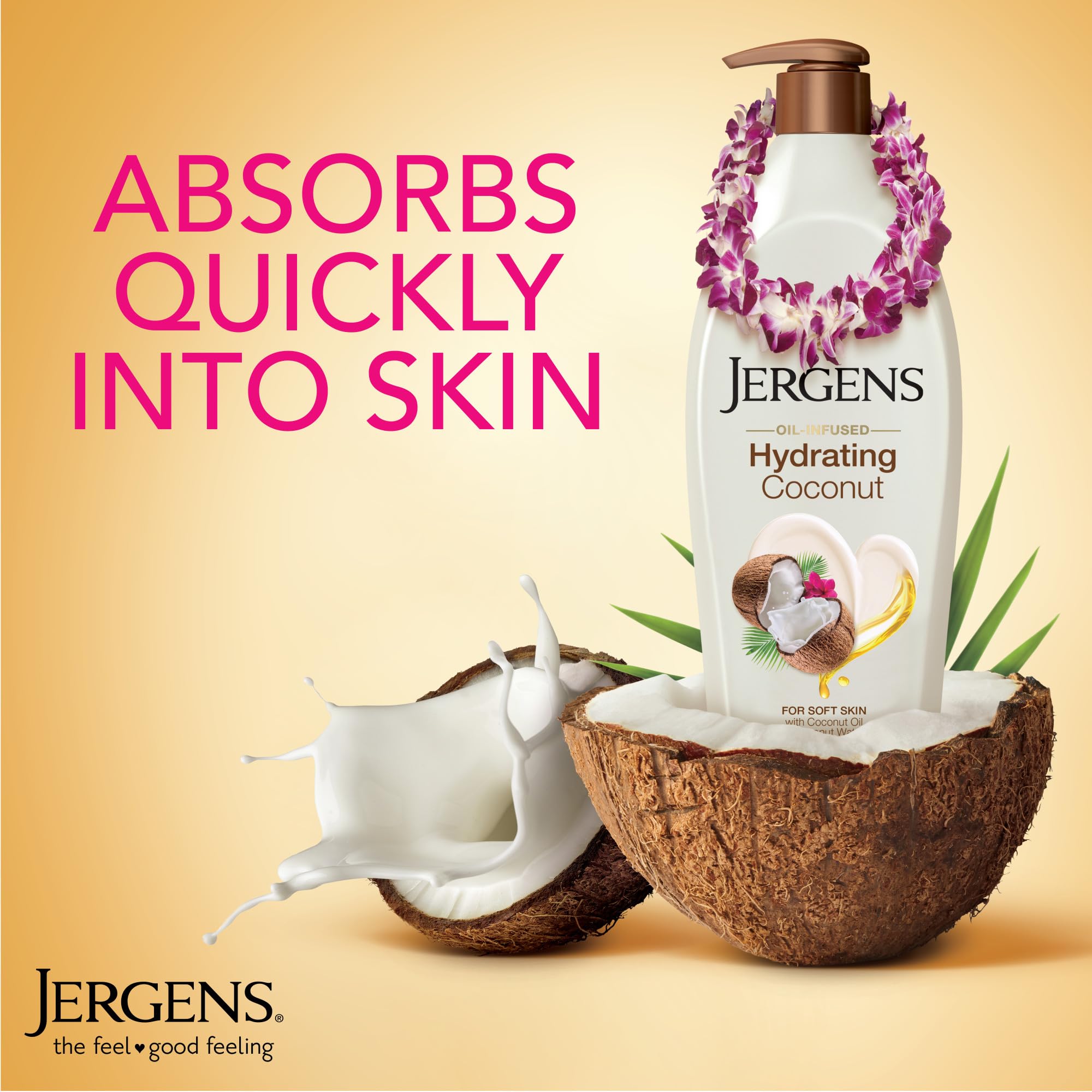 Jergens Hydrating Coconut Body Lotion Hand and Body Moisturizer Infused With - Thumbnail 2