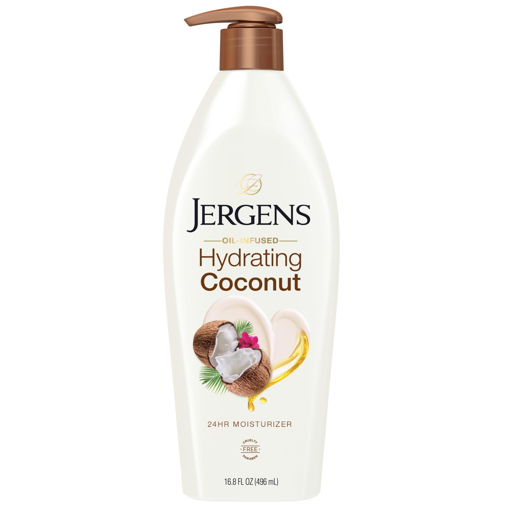 Jergens Hydrating Coconut Body Lotion Hand and Body Moisturizer Infused With