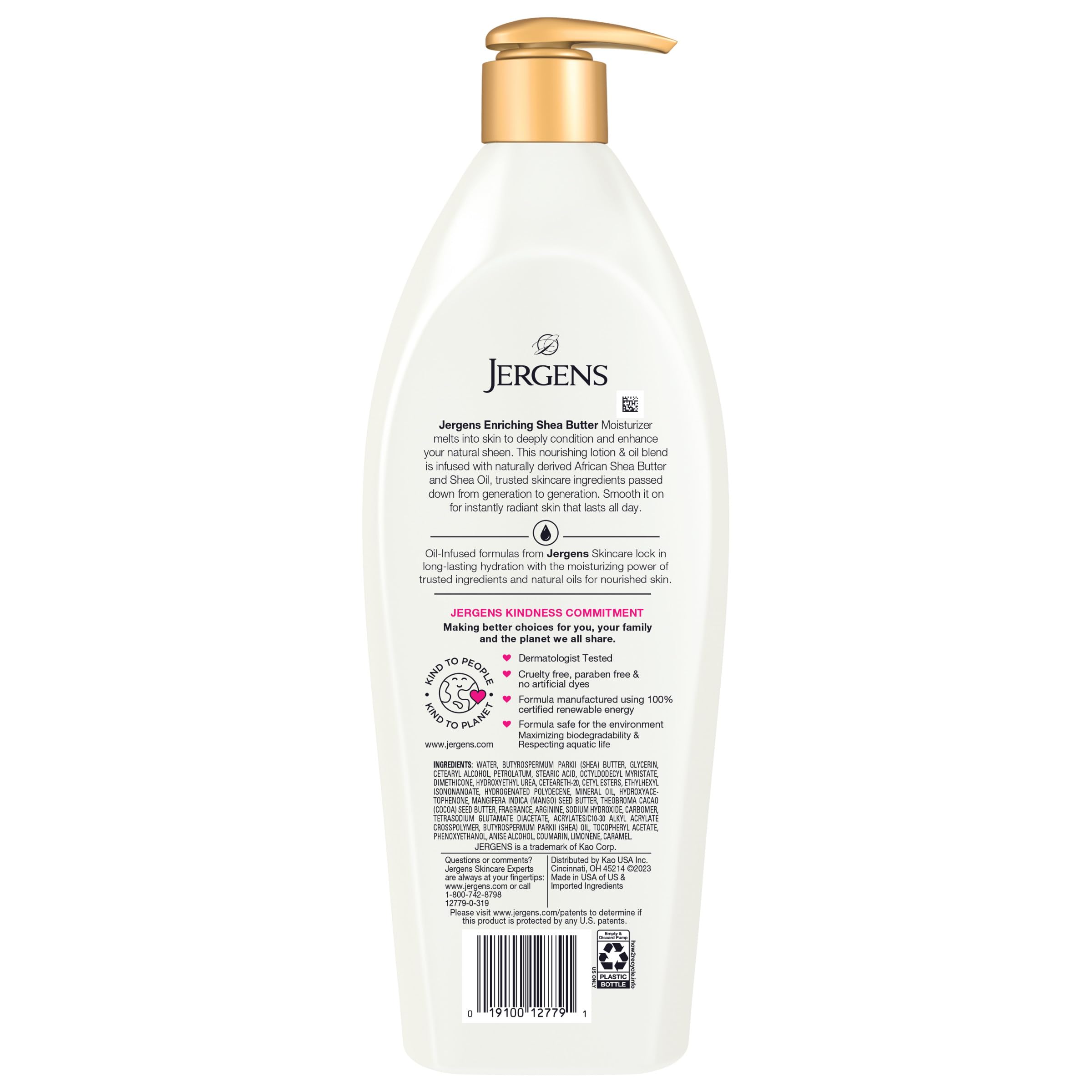 Jergens Shea Butter Hand and Body Lotion Deep Conditioning Moisturizer 3x More - Thumbnail 3